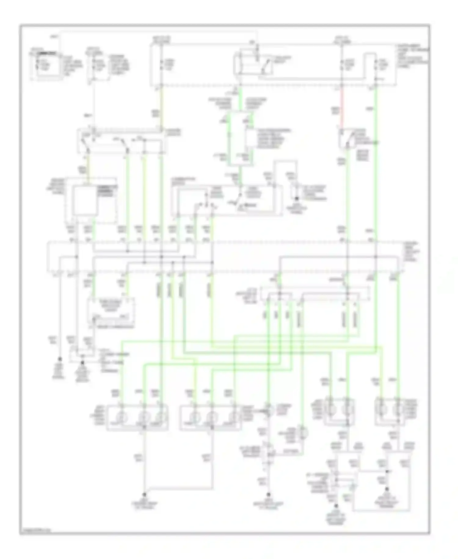 Corolla Toyota VIII facelift (1997-2002): Exterior lamps circuit