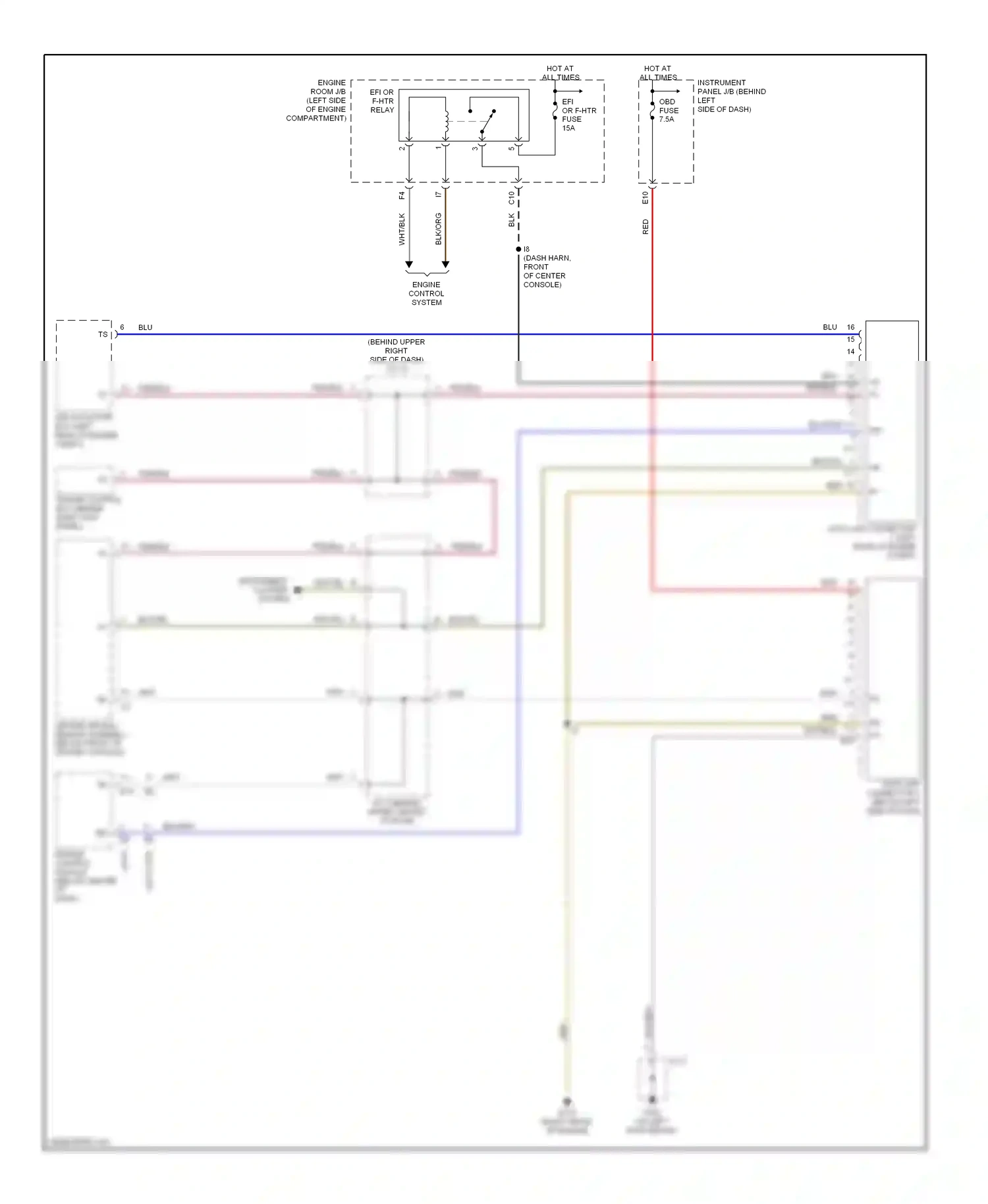 Toyota Corolla VIII facelift (1997-2002) engine control system wiring diagram  (1 of 1)