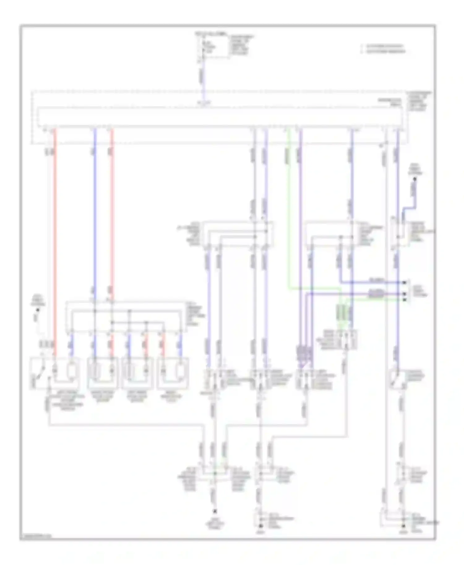Wiring diagram right door key lock/ unlock switch for Toyota Corolla VIII facelift (1997-2002) (1 of 1)
