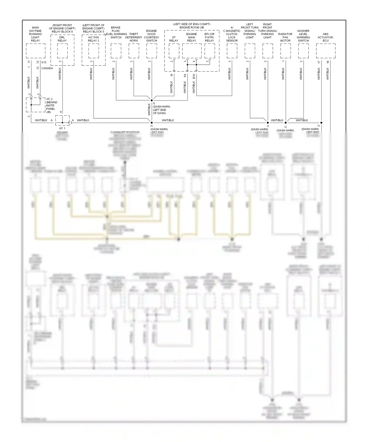 Toyota Corolla VIII (1995-2000) engine control module wiring diagram  (1 of 2)