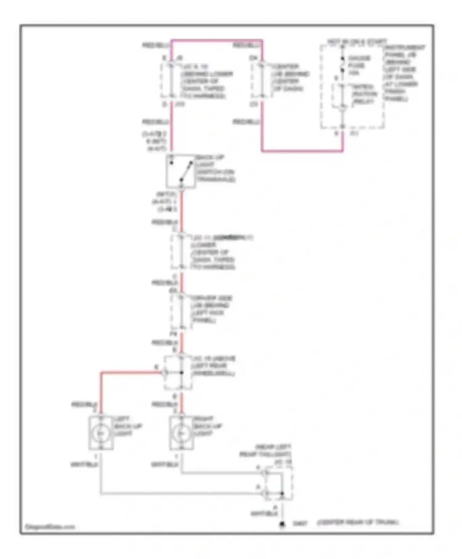 Wiring diagram integ- ration relay for Toyota Corolla VIII (1995-2000) (1 of 1)