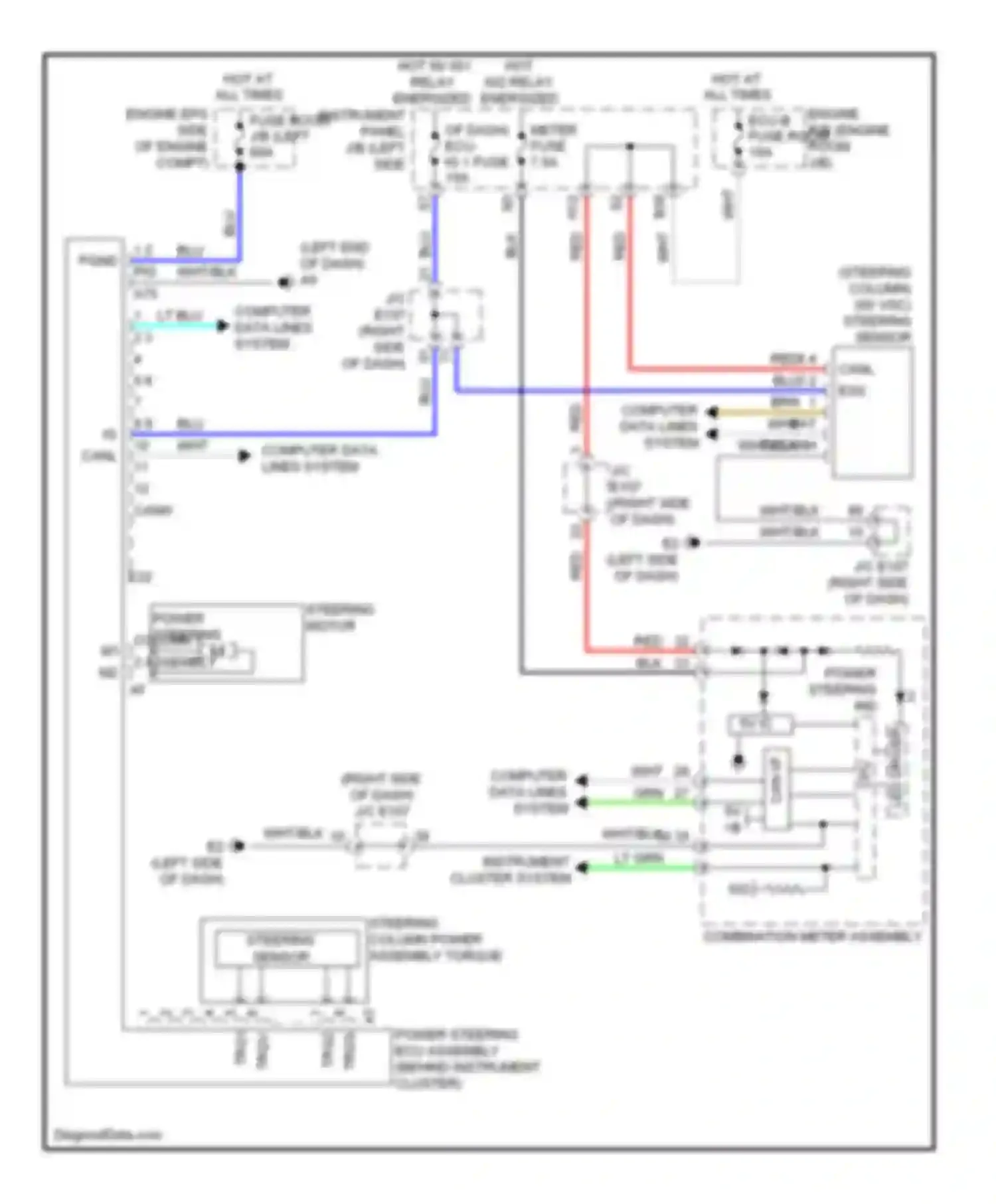 Corolla Toyota X facelift (2010-2013): Electronic power steering circuit, nummi made