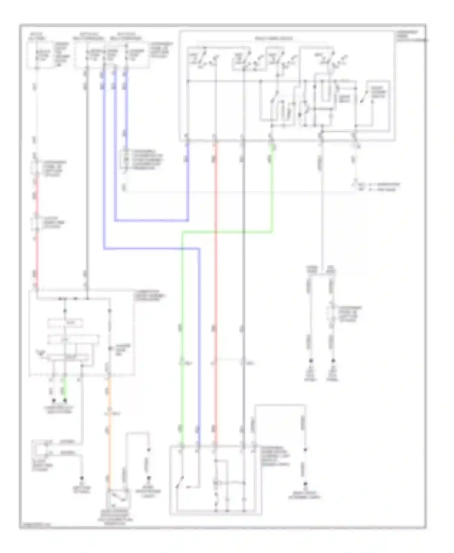Corolla Toyota X facelift (2010-2013): Wiper/washer circuit