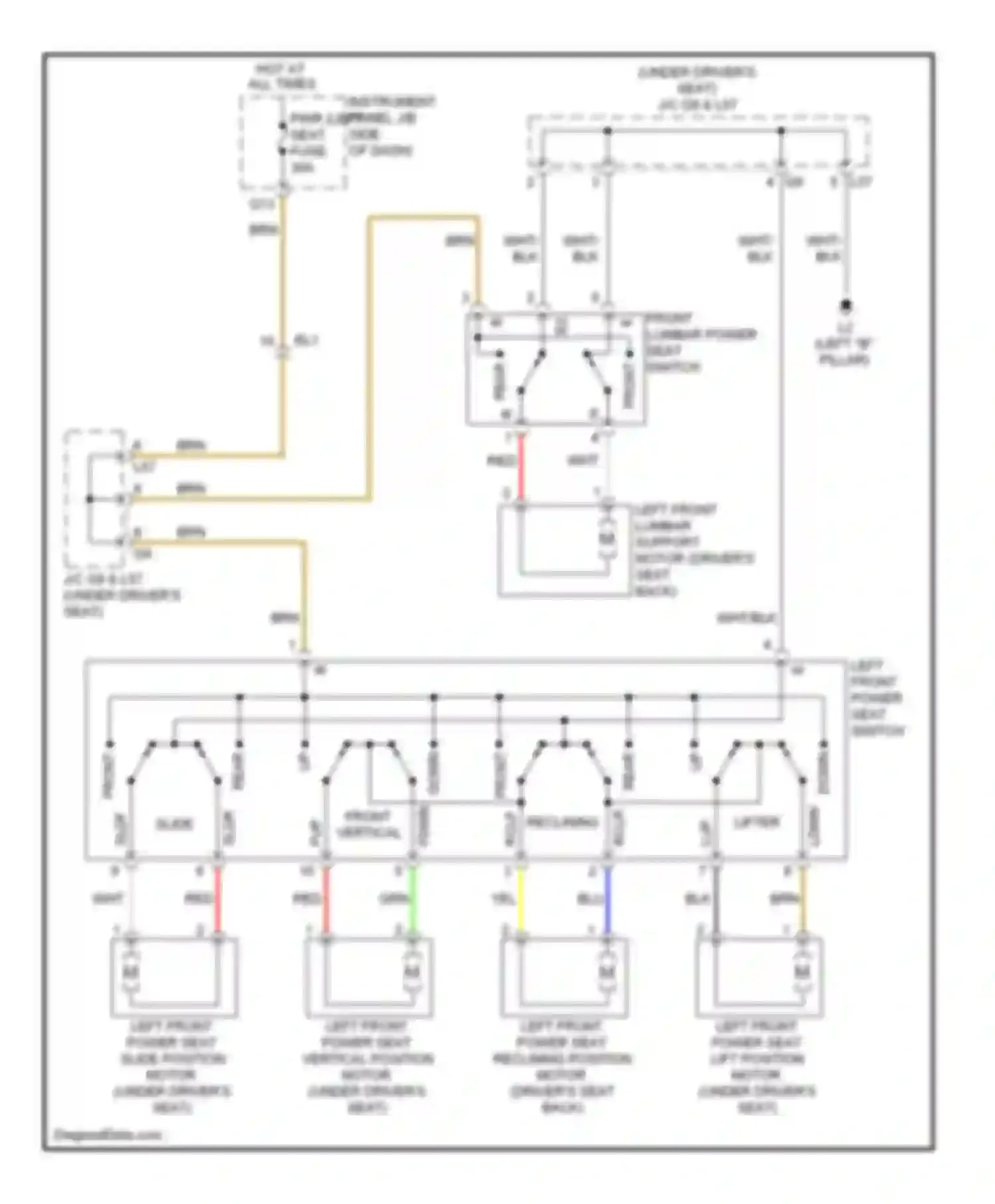 Wiring diagram front vertical for Toyota Corolla X facelift (2010-2013) (1 of 1)