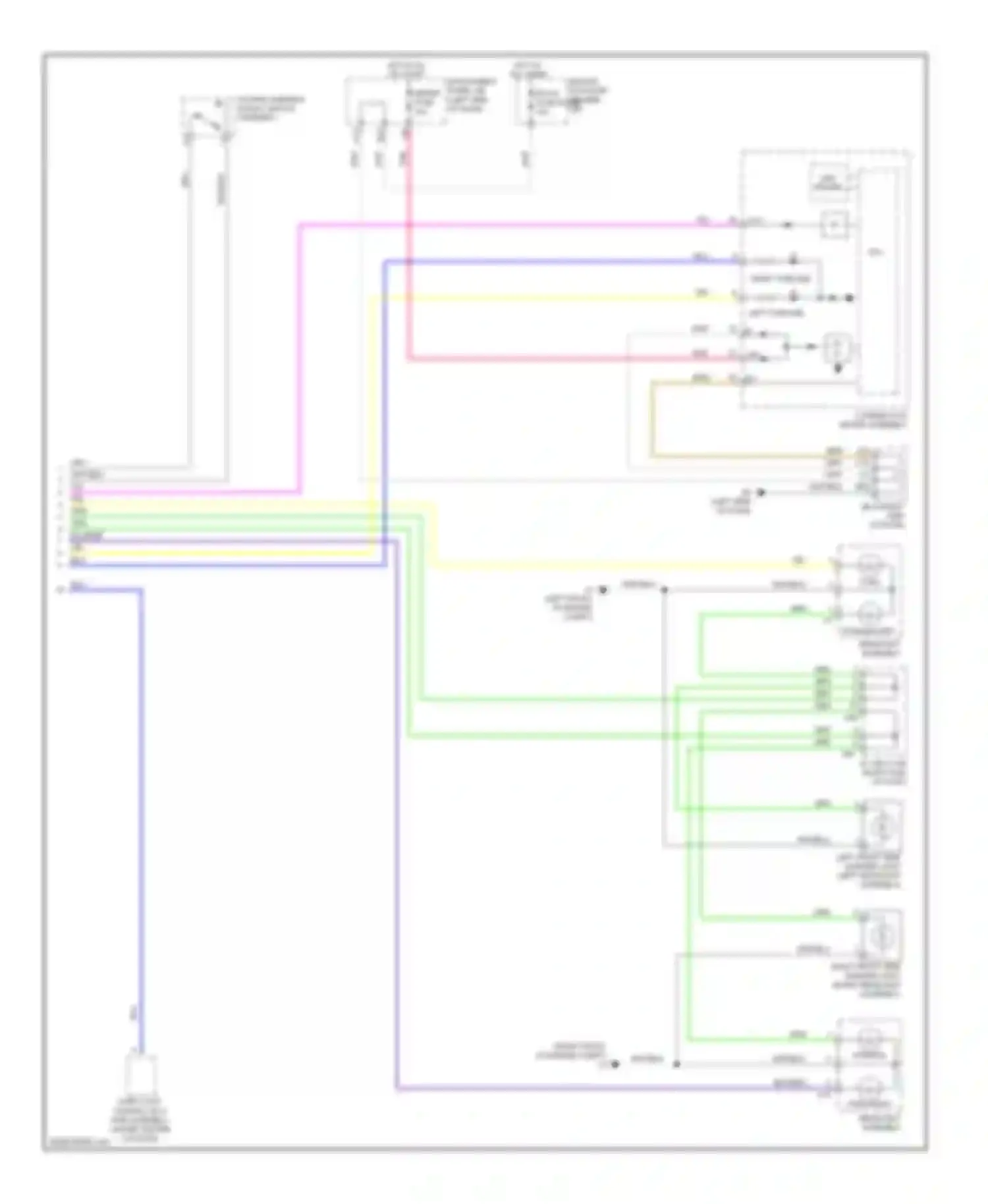Wiring diagram hazard warning signal switch assembly for Toyota Corolla X facelift (2010-2013) (2 of 6)