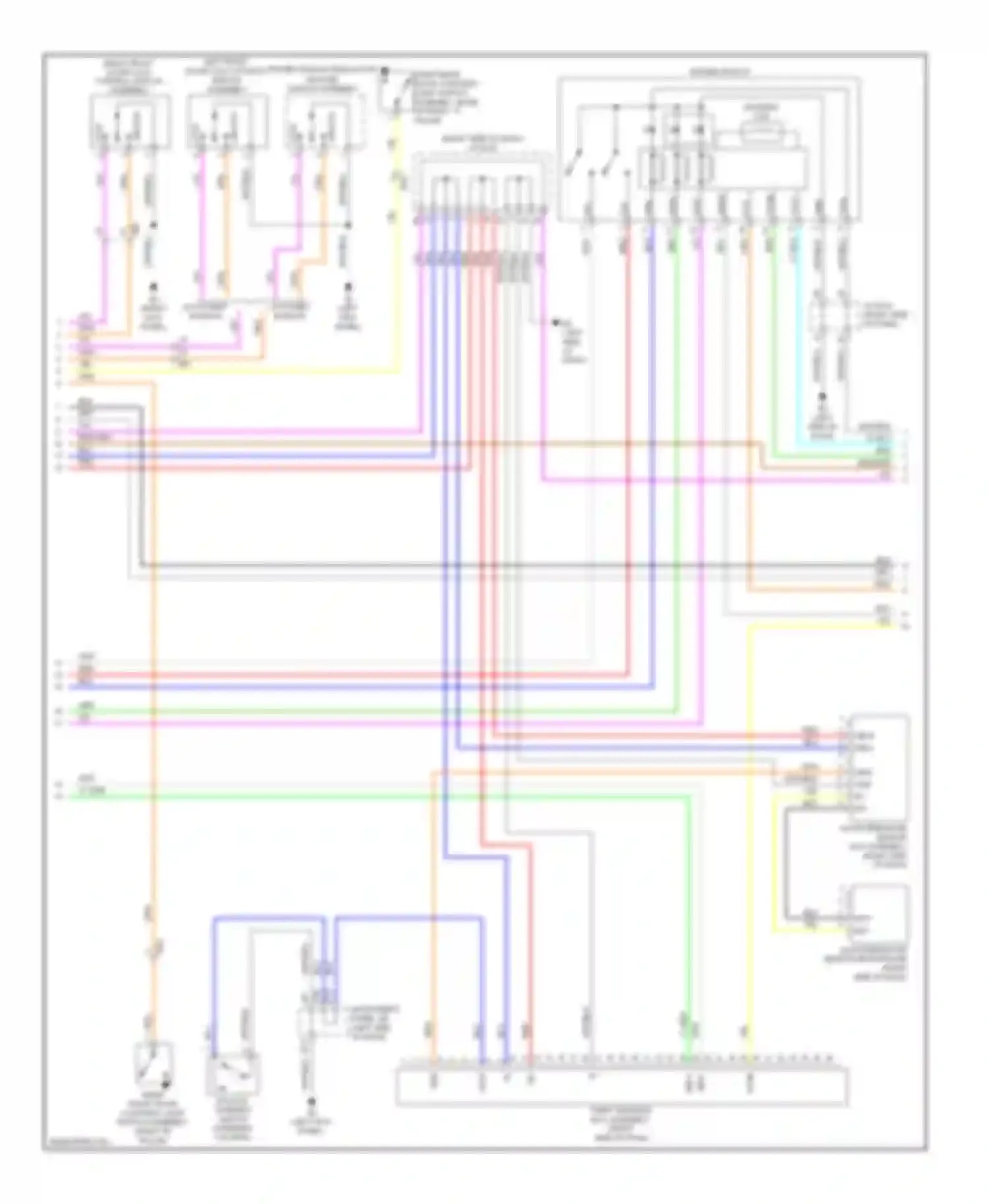 Wiring diagram left front door lock control switch assembly for Toyota Corolla X facelift (2010-2013) (2 of 4)