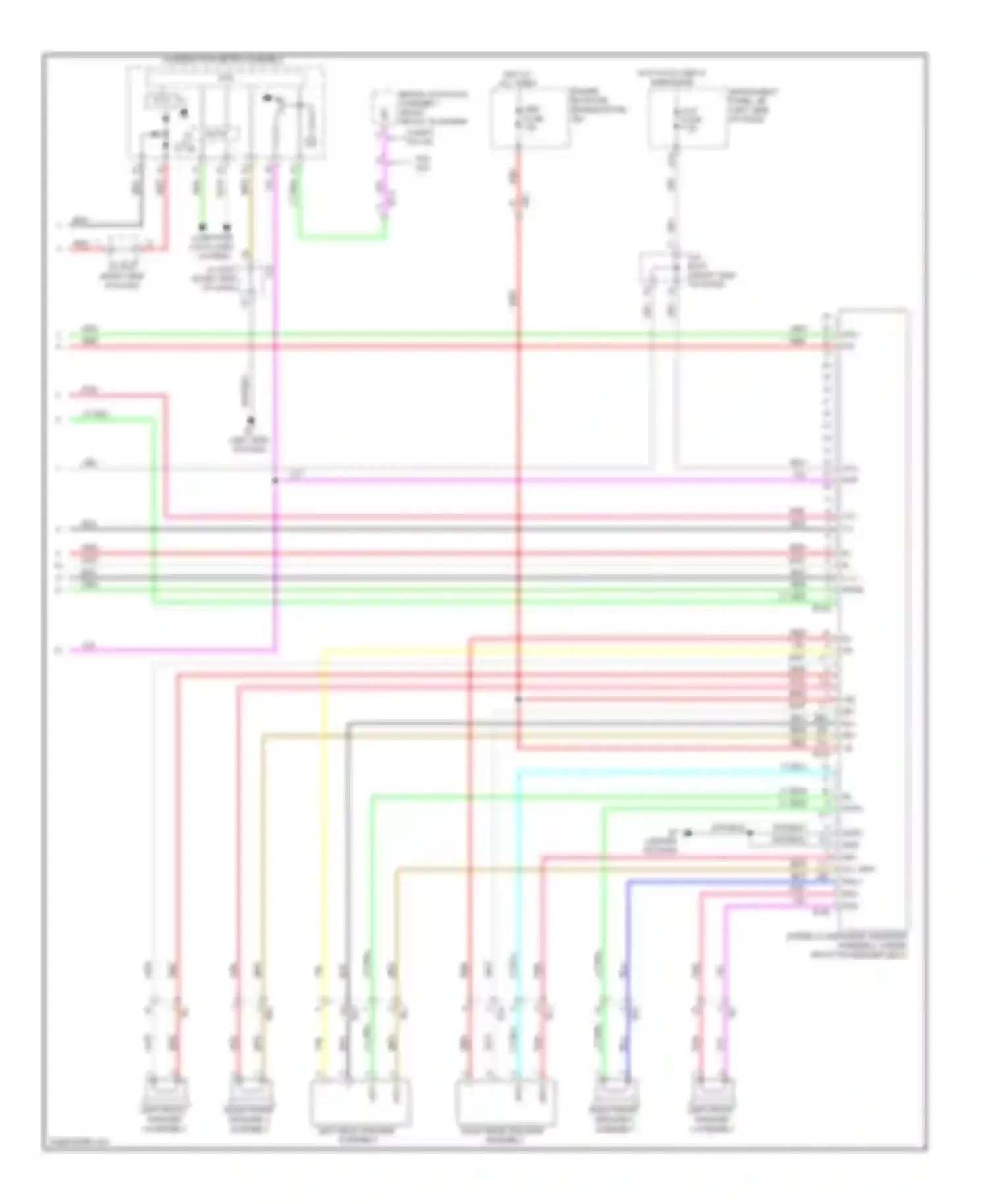 Wiring diagram left front speaker 1 assembly for Toyota Corolla X facelift (2010-2013) (3 of 5)