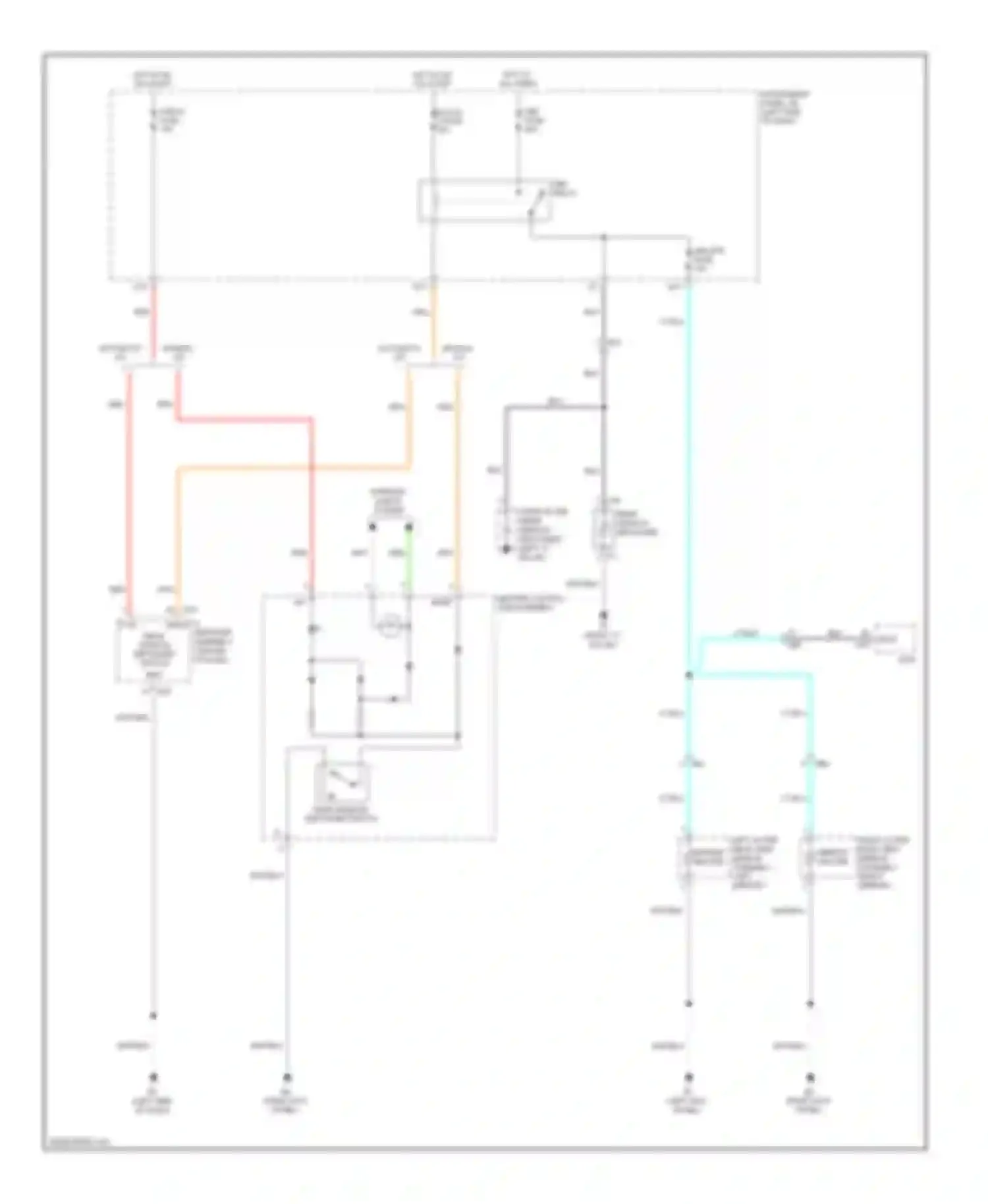 Wiring diagram left outer rear view mirror for Toyota Corolla X facelift (2010-2013) (1 of 2)