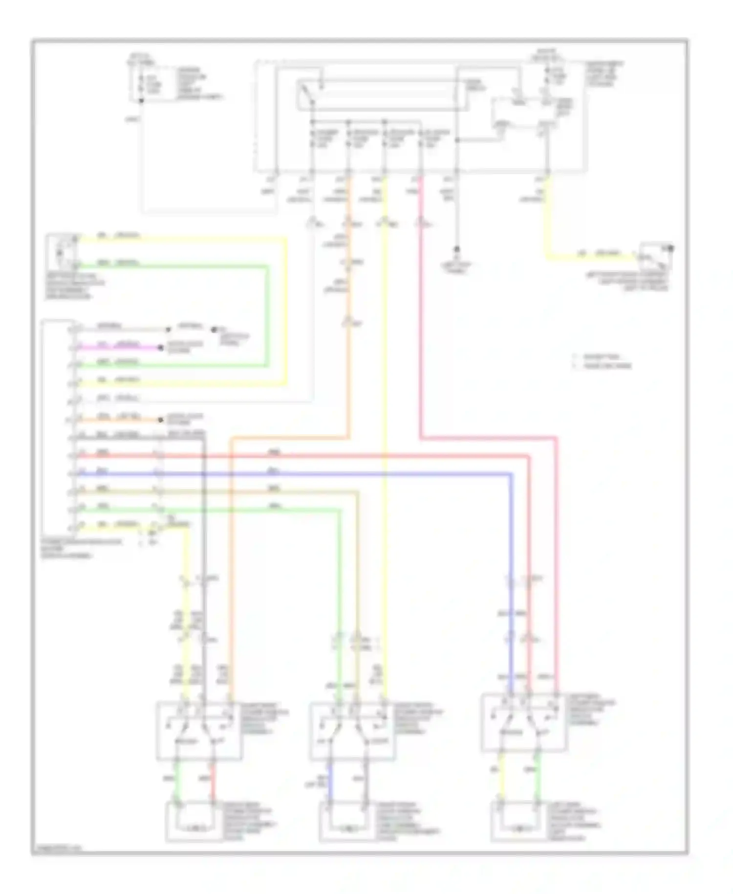 Wiring diagram left rear power window regulator for Toyota Corolla X facelift (2010-2013) (1 of 1)
