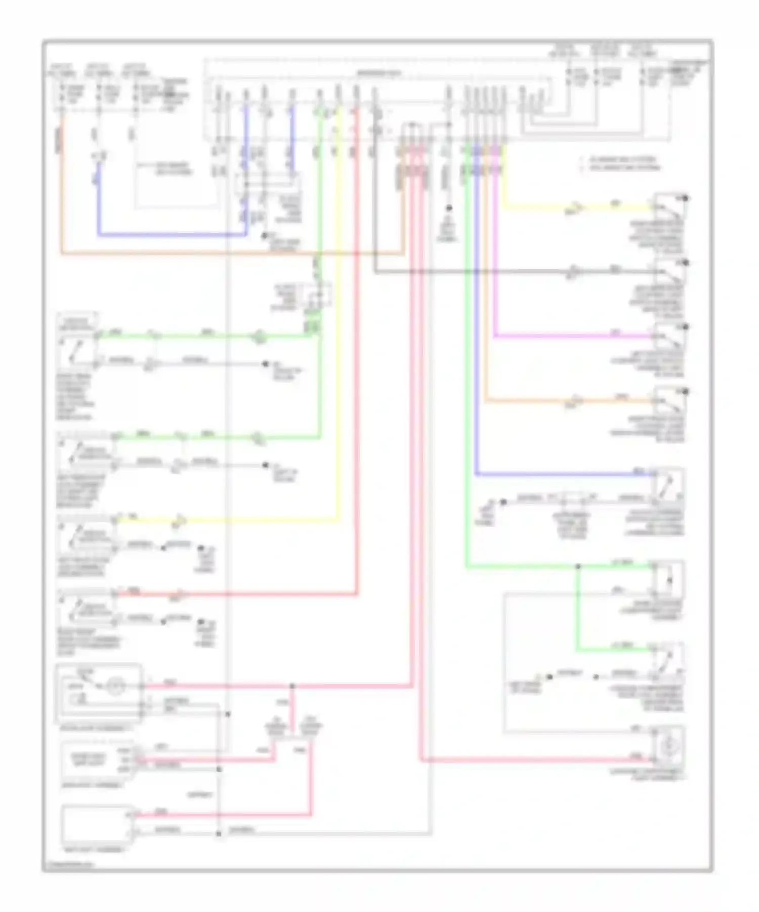 Wiring diagram unlock detection for Toyota Corolla X facelift (2010-2013) (1 of 2)
