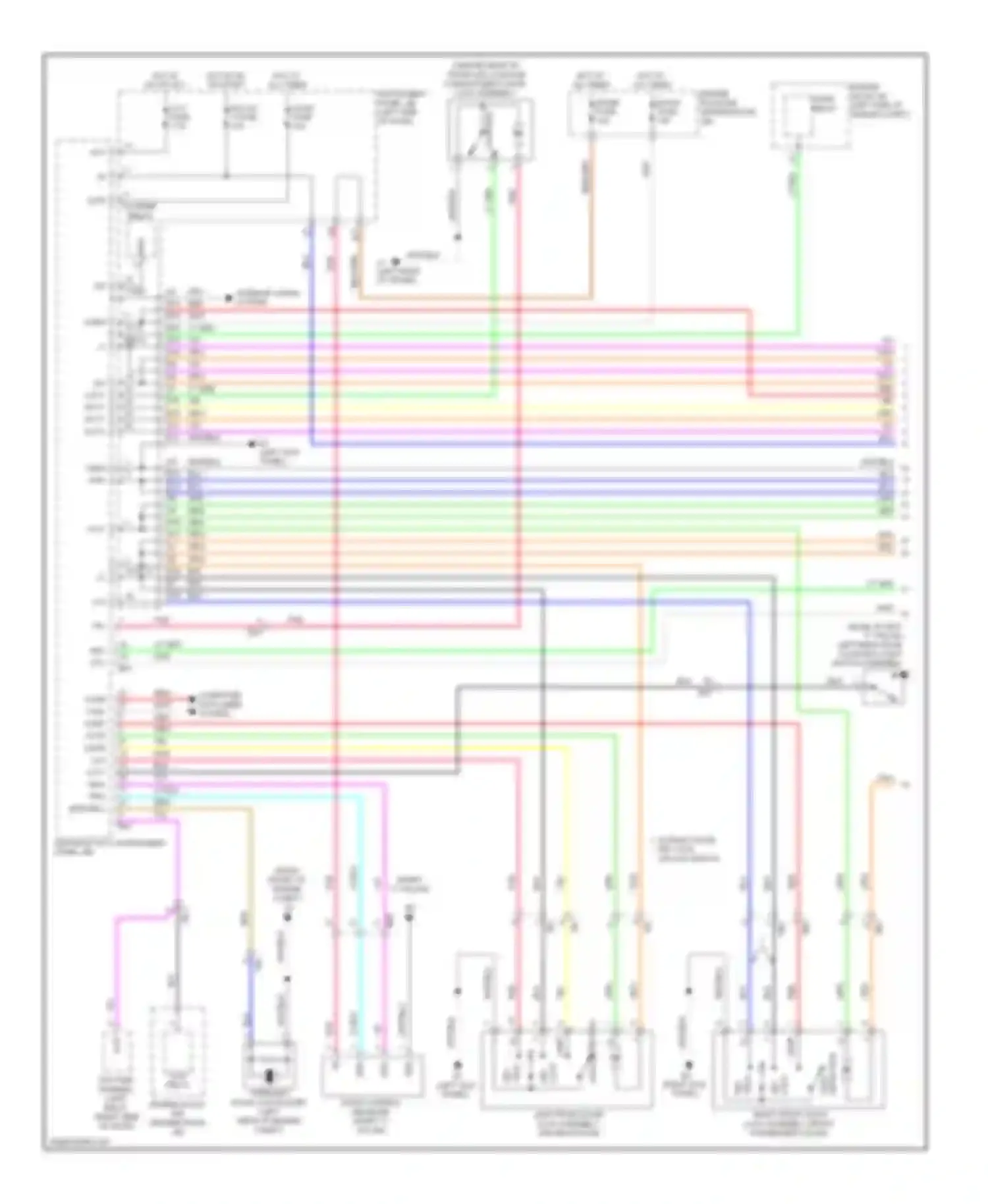 Wiring diagram w/ right door key lock, unlock switch for Toyota Corolla X facelift (2010-2013) (1 of 4)
