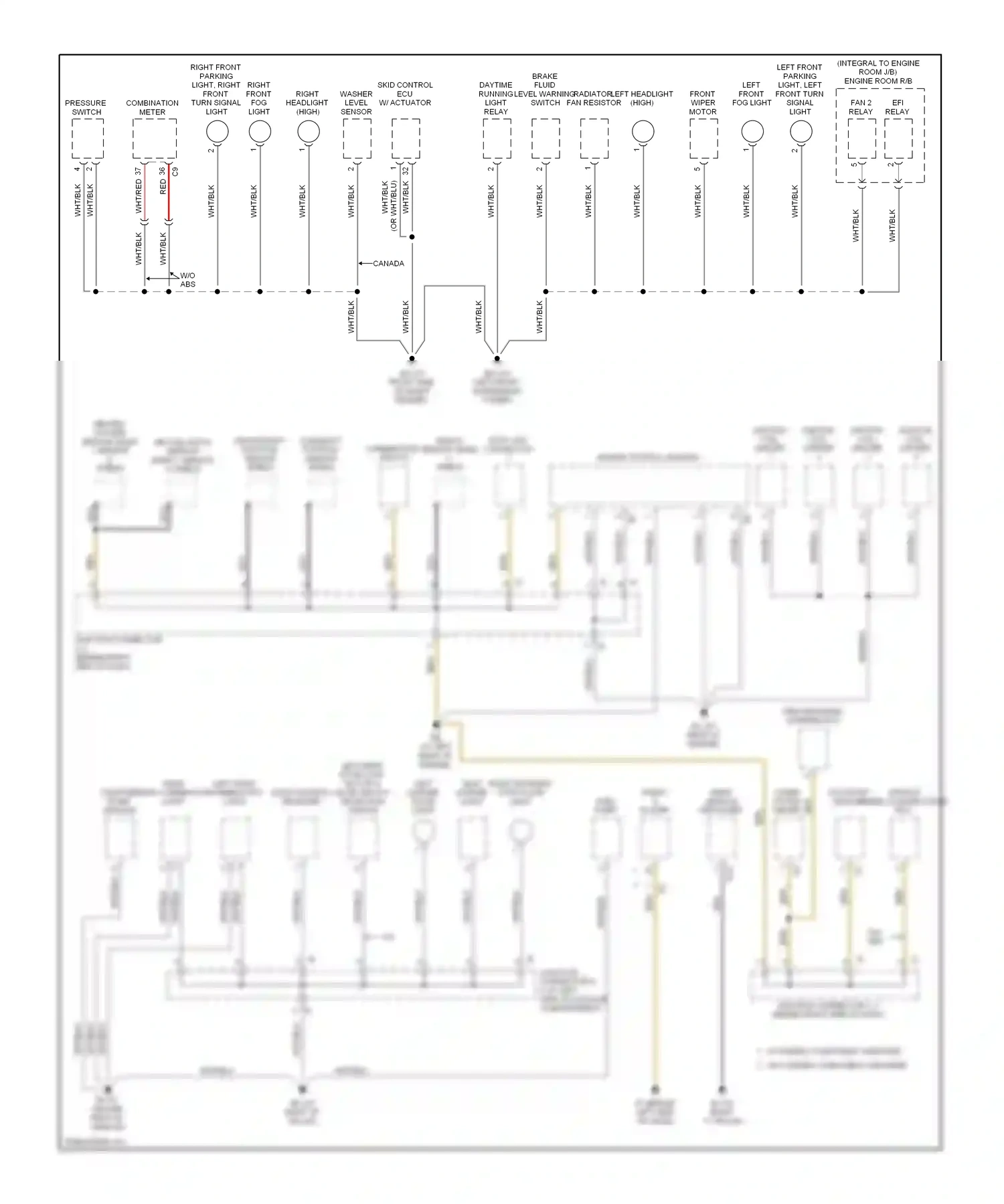 Toyota Corolla X (2006-2010) engine control module wiring diagram  (1 of 1)