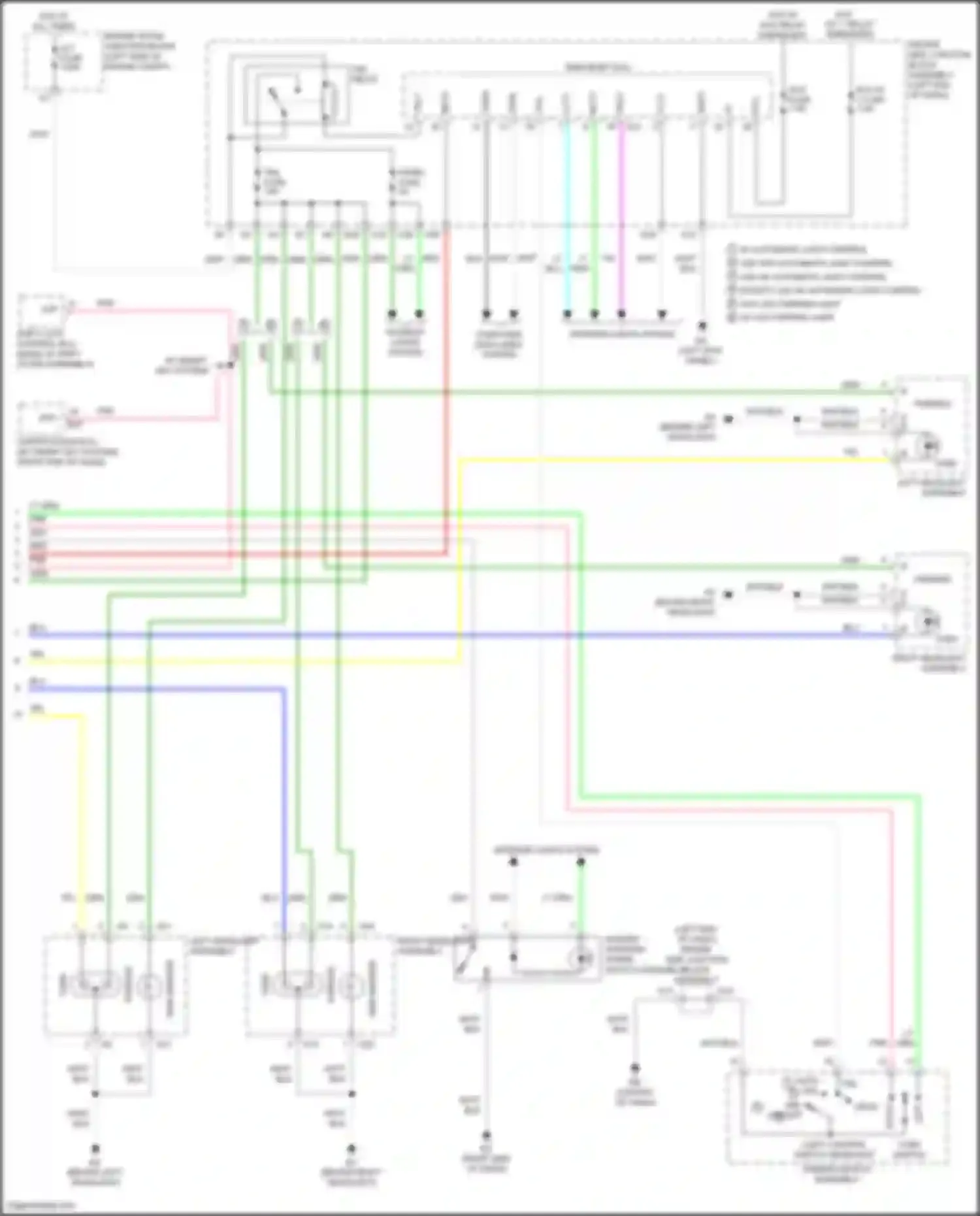 Corolla Toyota XI facelift (2015-2019): Exterior lamps circuit (2 of 2)
