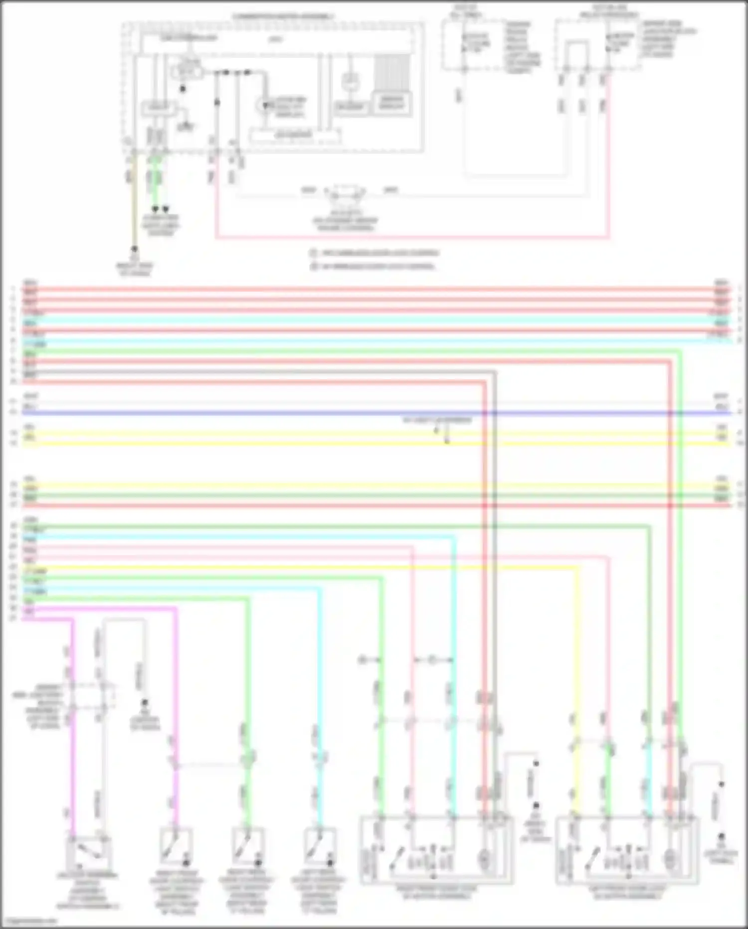 Wiring diagram driver display for Toyota Corolla XI facelift (2015-2019) (1 of 4)