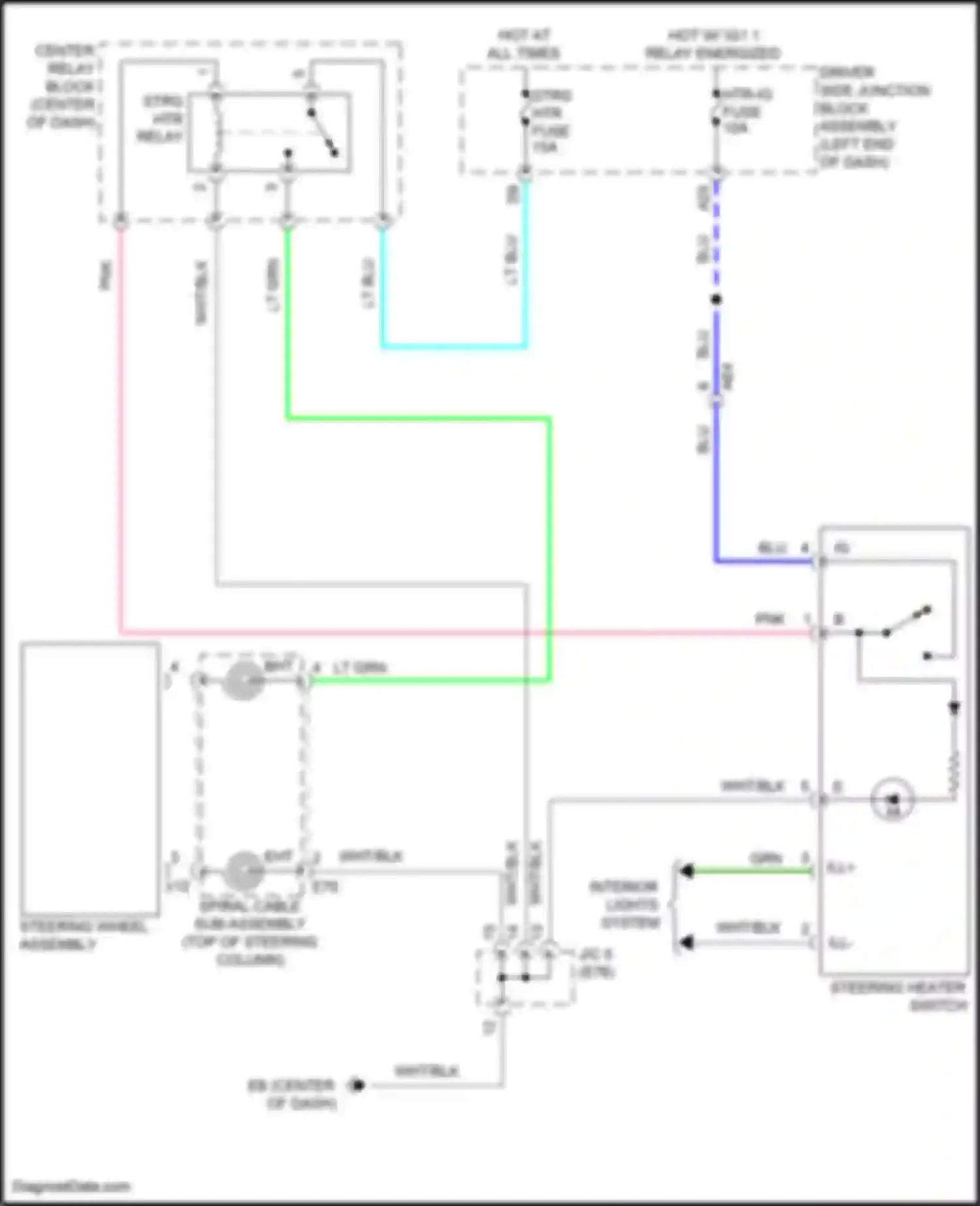 Wiring diagram driver side junction block assembly for Toyota Corolla XI facelift (2015-2019) (34 of 77)