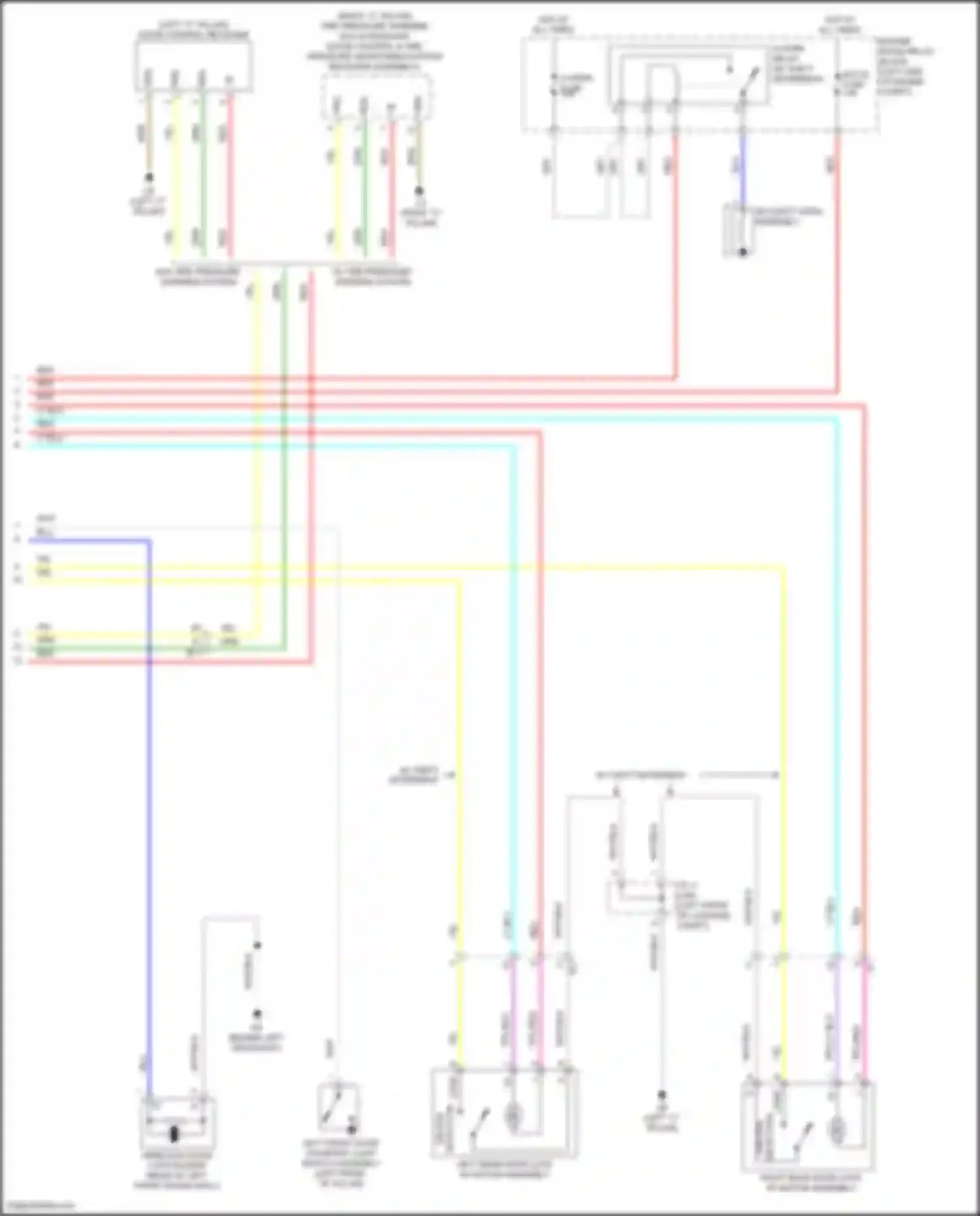 Wiring diagram left front door courtesy light switch assembly for Toyota Corolla XI facelift (2015-2019) (2 of 9)