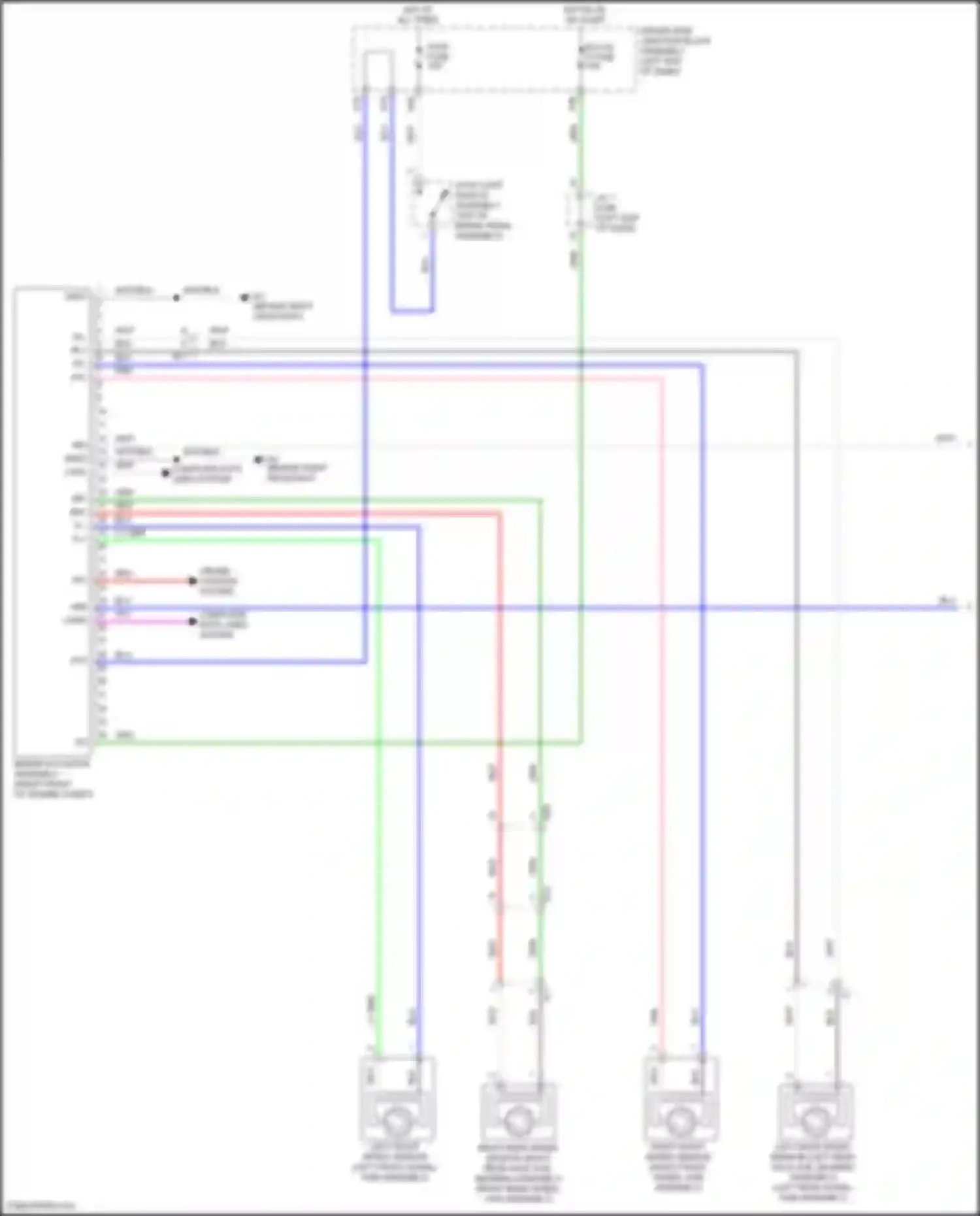 Wiring diagram left front speed sensor for Toyota Corolla XI facelift (2015-2019) (1 of 3)