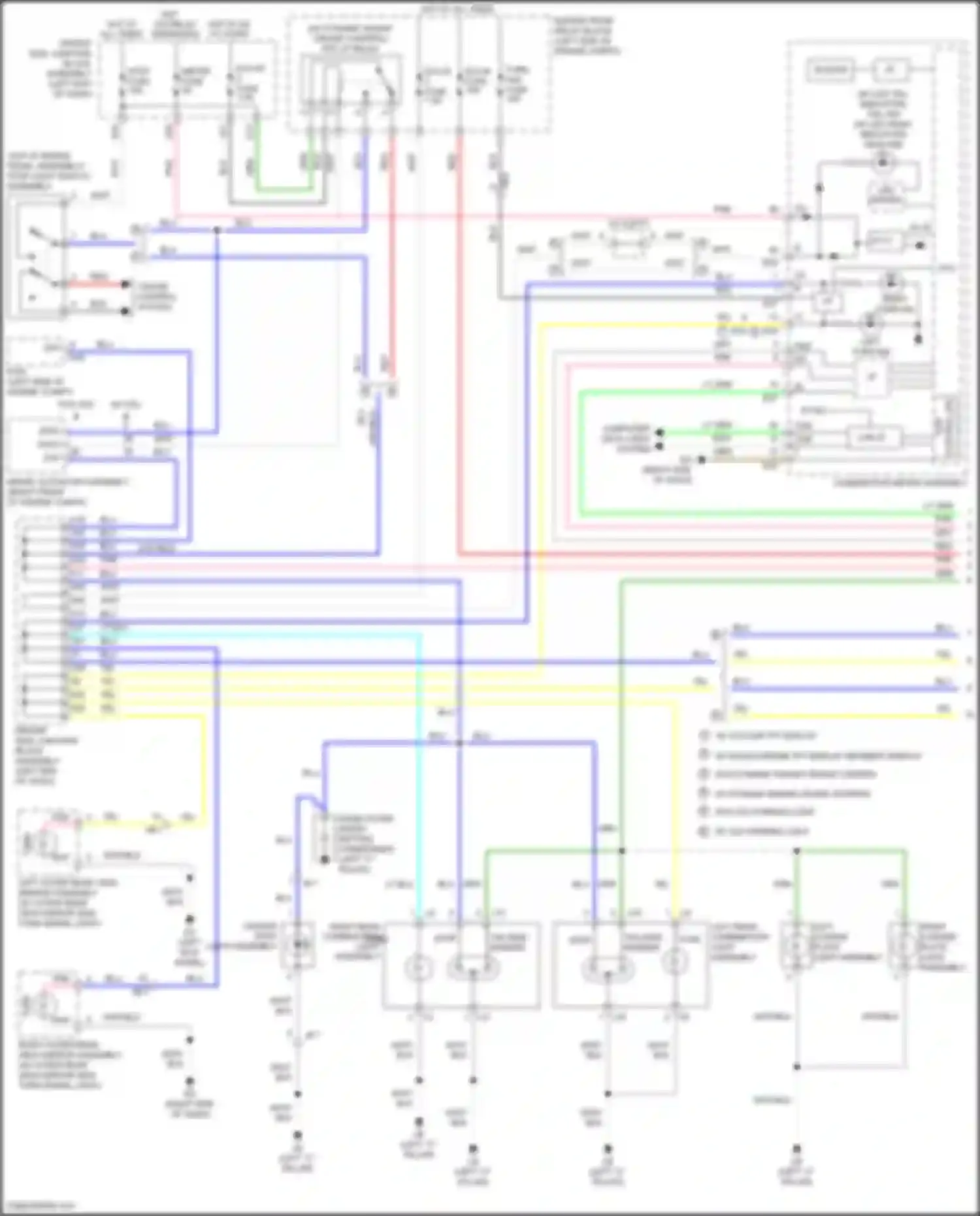 Wiring diagram left outer rear view mirror assembly for Toyota Corolla XI facelift (2015-2019) (1 of 4)
