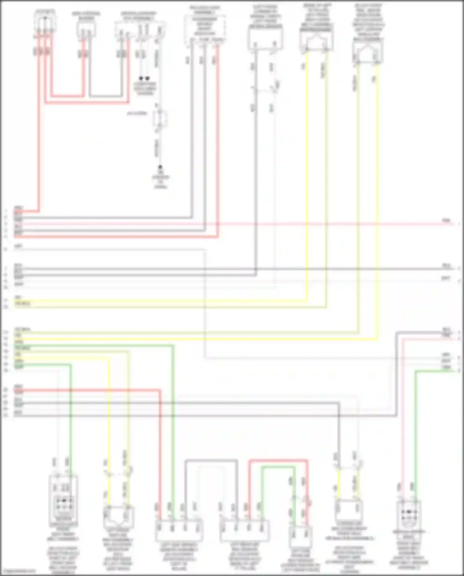 Wiring diagram left rear air bag sensor for Toyota Corolla XI facelift (2015-2019) (1 of 1)
