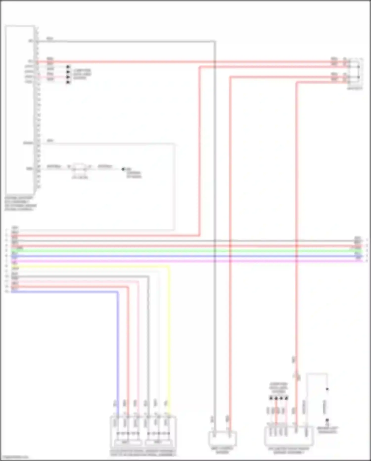 Wiring diagram millimeter wave radar sensor assembly for Toyota Corolla XI facelift (2015-2019) (2 of 3)