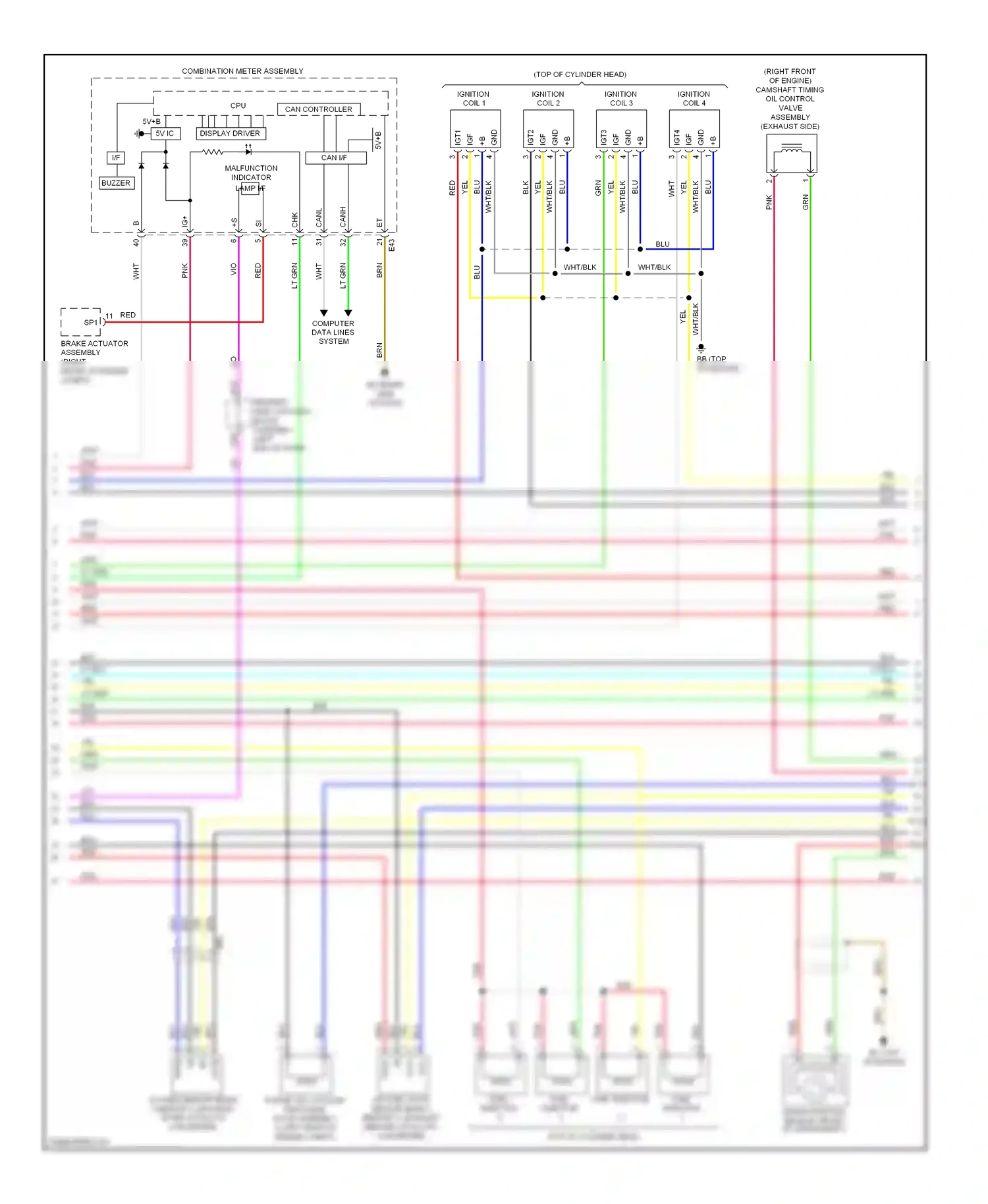 Toyota Corolla XI (2012-2016) can controller wiring diagram  (10 of 20)