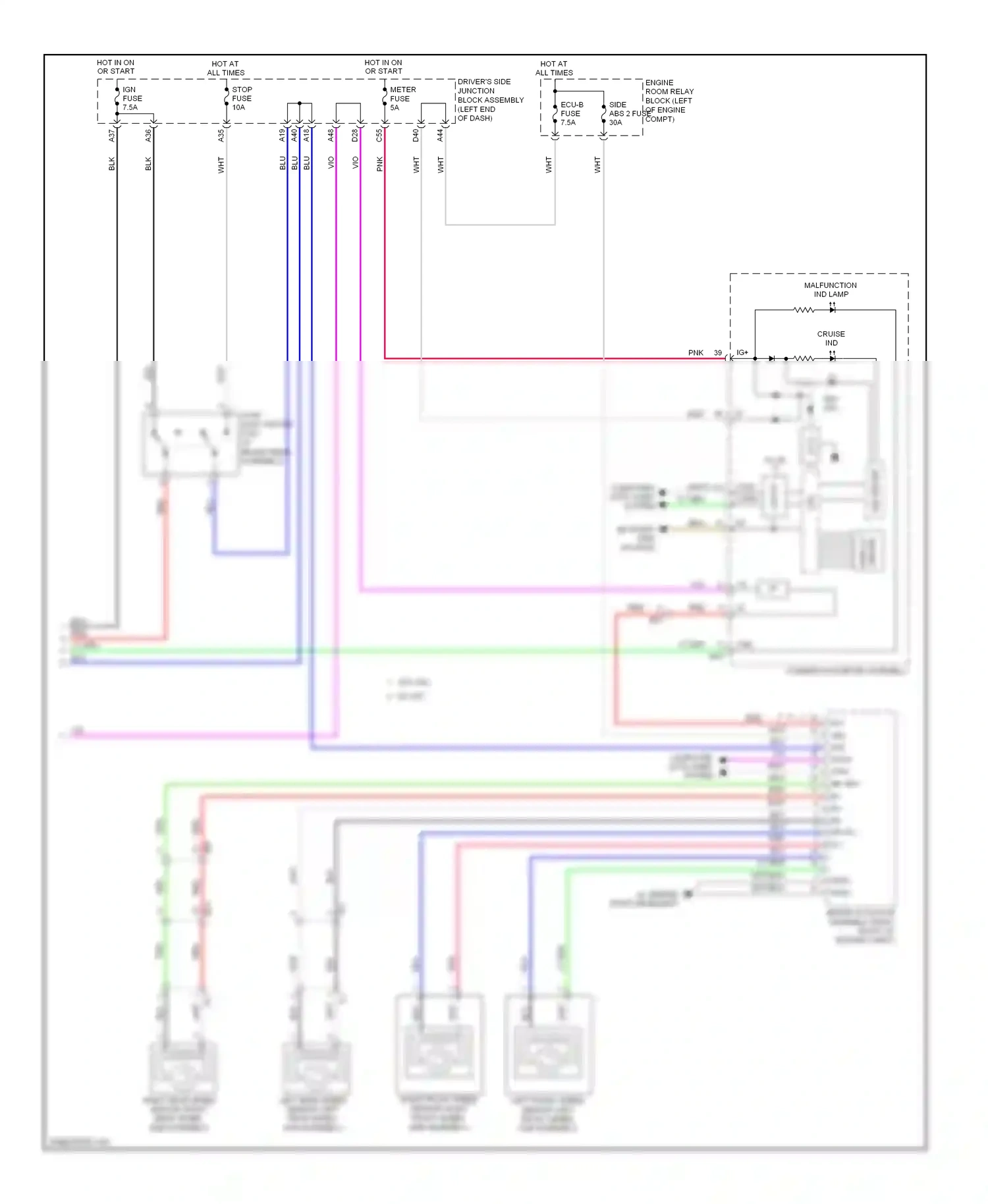 Toyota Corolla XI (2012-2016) computer data lines system wiring diagram  (13 of 59)