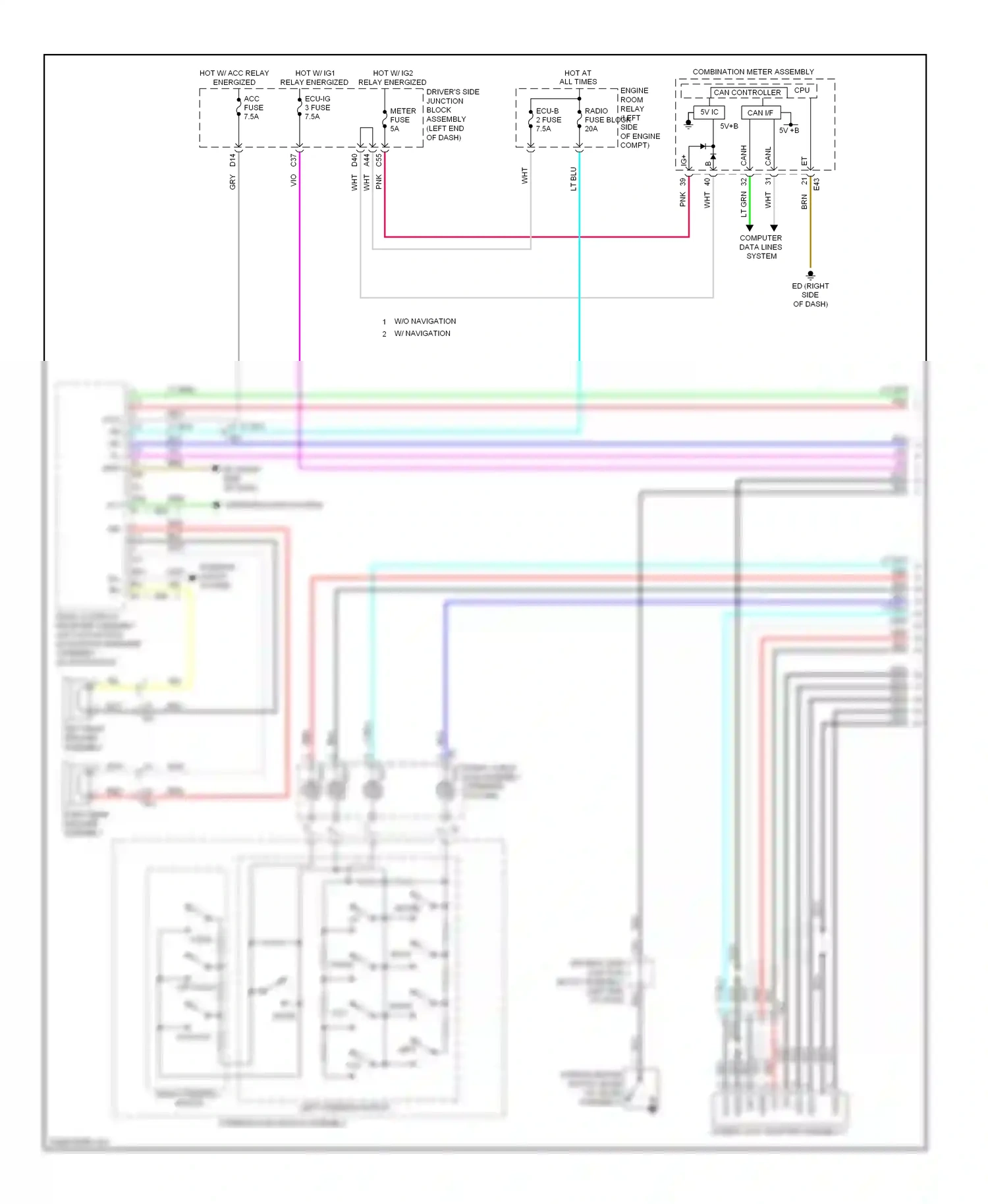 Toyota Corolla XI (2012-2016) computer data lines system wiring diagram  (33 of 59)