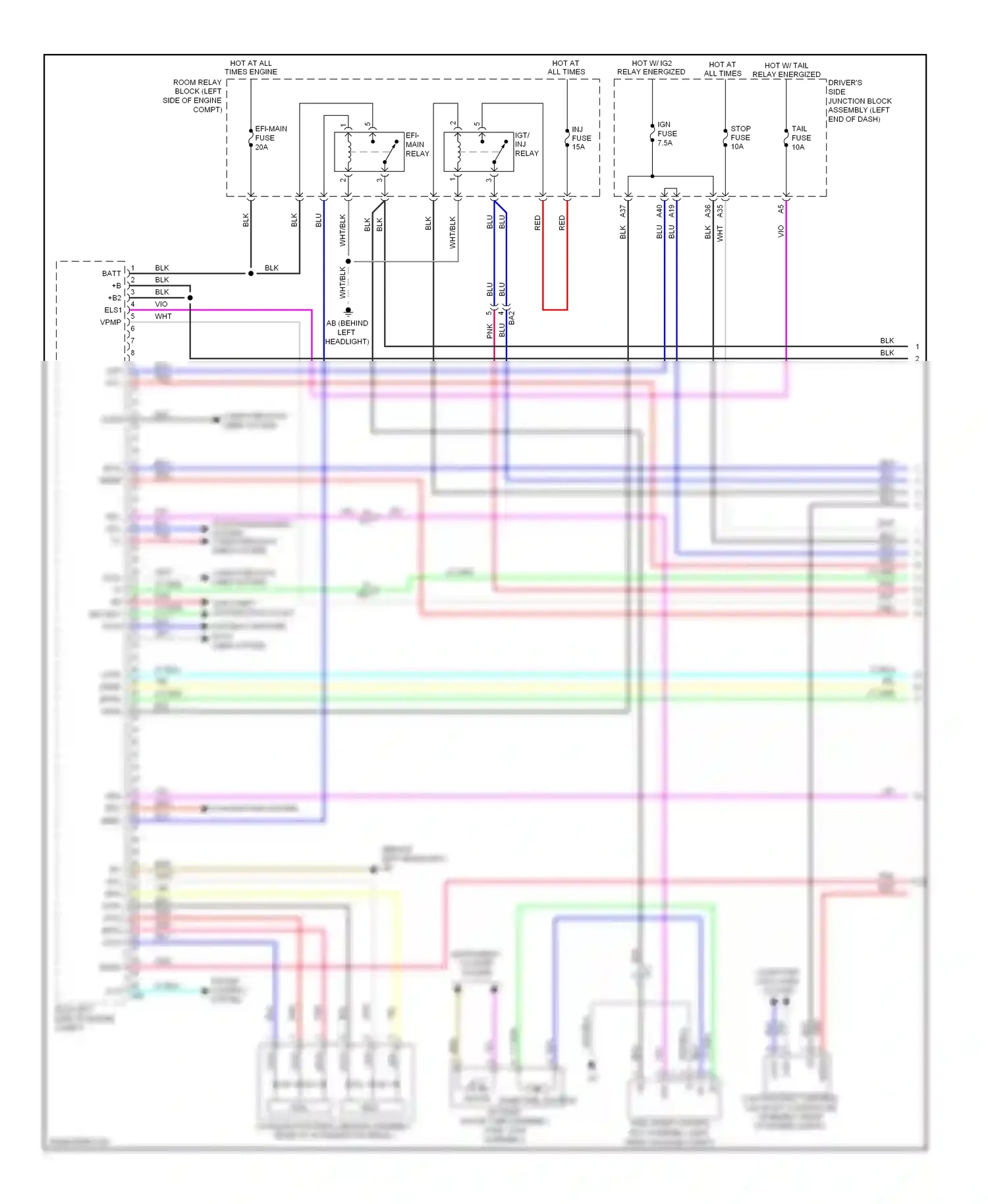 Toyota Corolla XI (2012-2016) continuously variable valve lift controller assembly (rear of engine compt) wiring diagram  (1 of 1)