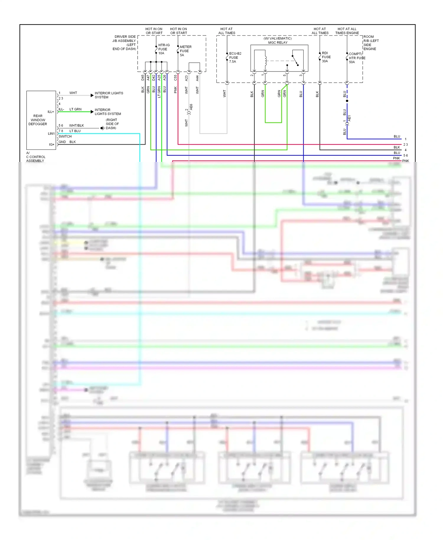 Toyota Corolla XI (2012-2016) engine compt) wiring diagram  (1 of 6)