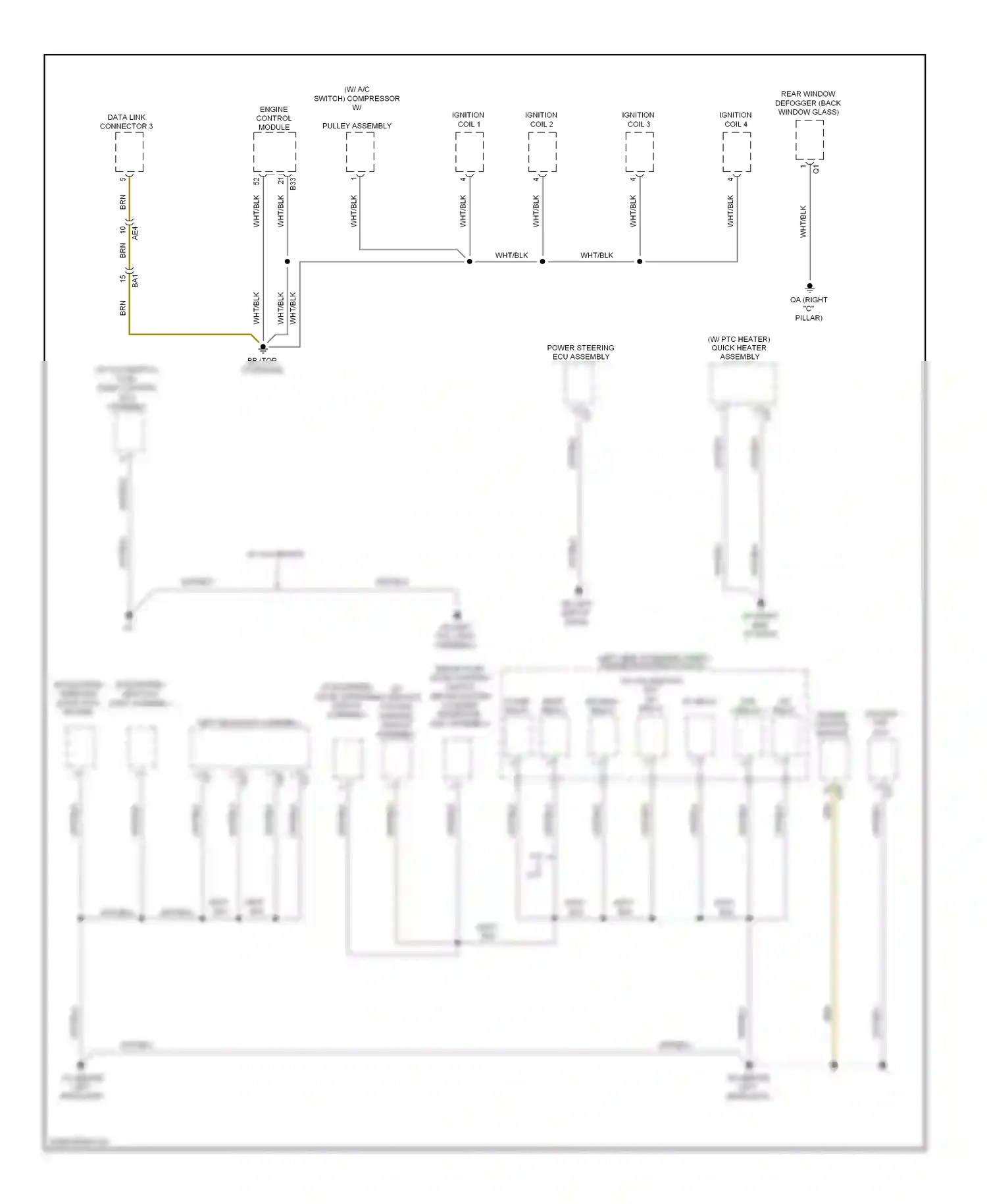 Toyota Corolla XI (2012-2016) engine control module wiring diagram  (1 of 2)