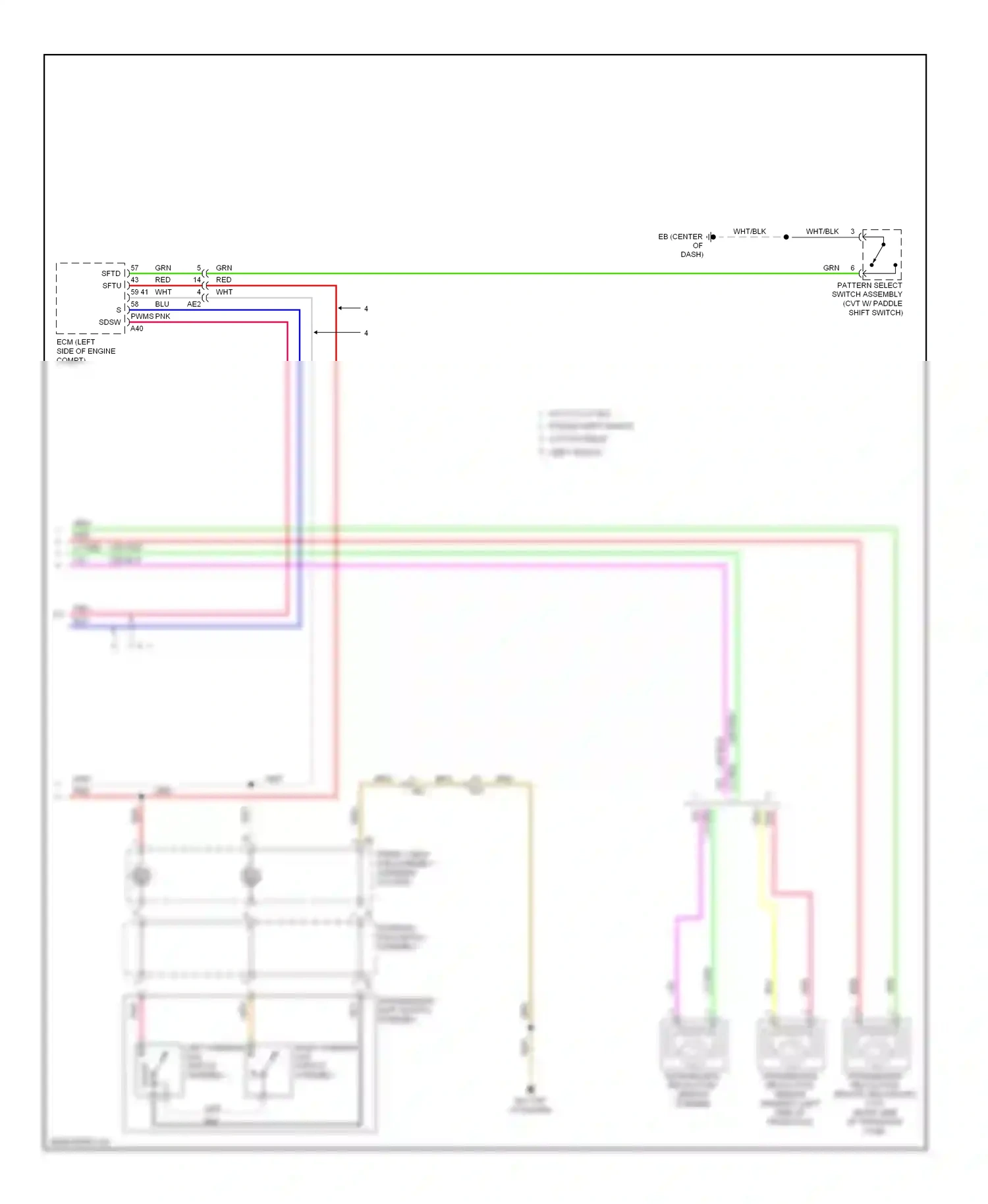 Toyota Corolla XI (2012-2016) pattern select switch assembly (cvt w/ paddle shift switch) wiring diagram  (1 of 2)