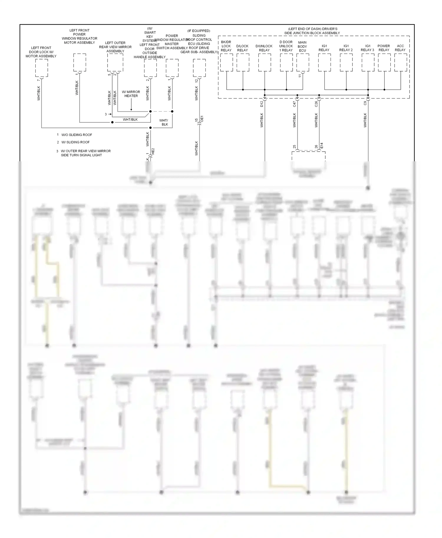 Toyota Corolla XI (2012-2016) pattern select switch assembly wiring diagram  (1 of 1)