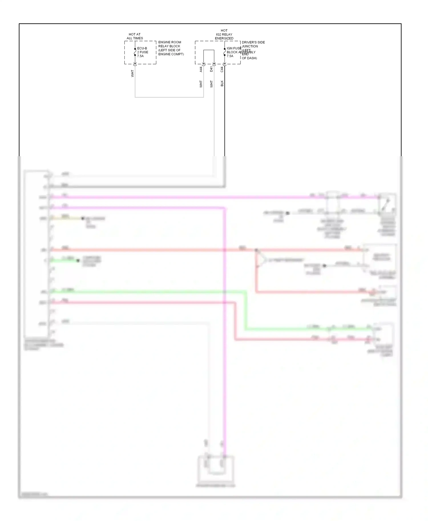 Toyota Corolla XI (2012-2016) security indicator wiring diagram  (1 of 1)
