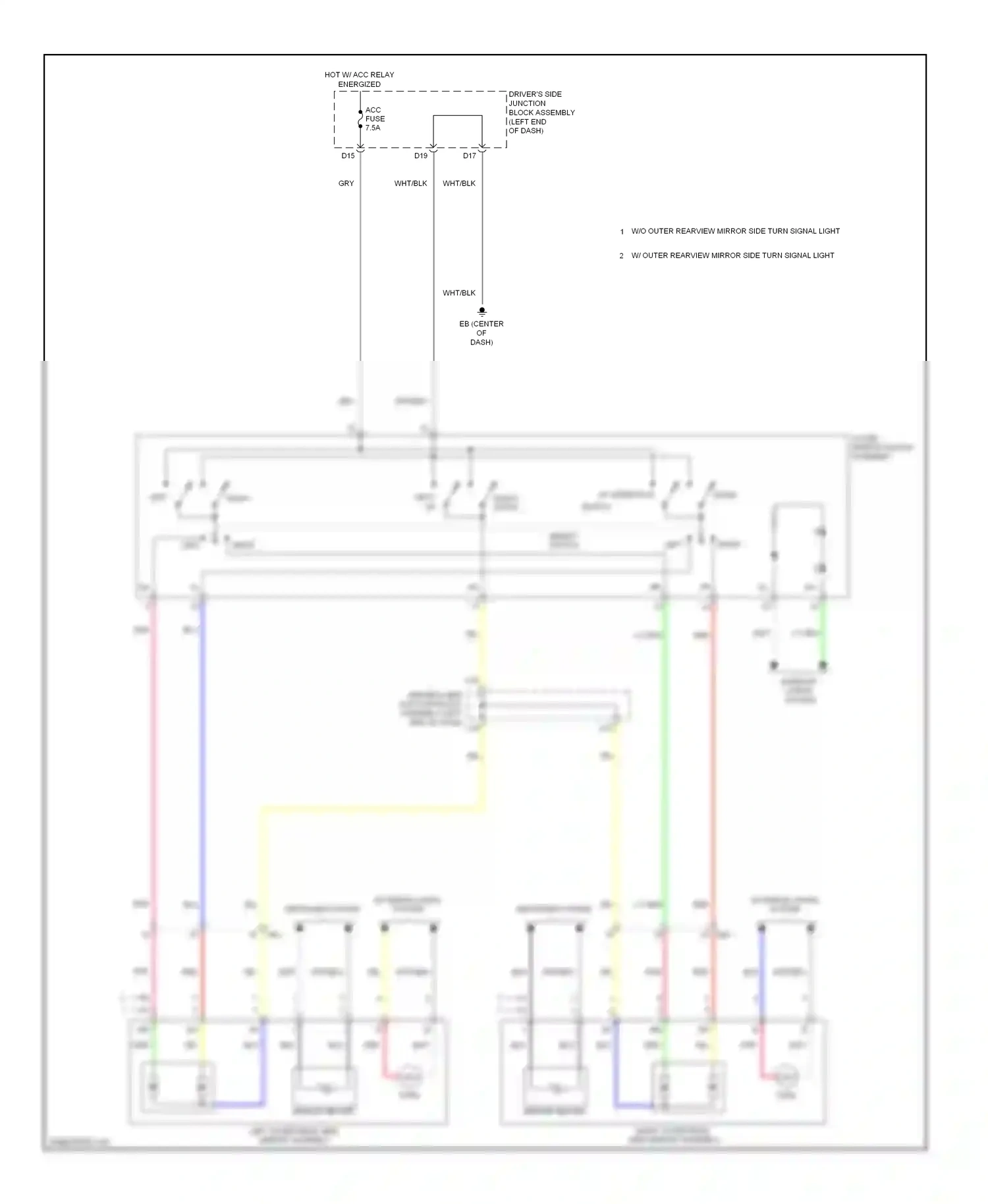 Toyota Corolla XI (2012-2016) select left switch wiring diagram  (1 of 1)