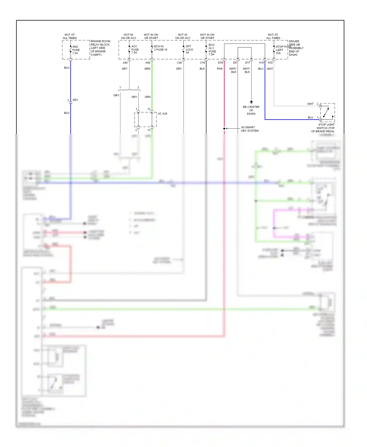 Toyota Corolla XI (2012-2016) shift position indicator wiring diagram  (5 of 9)