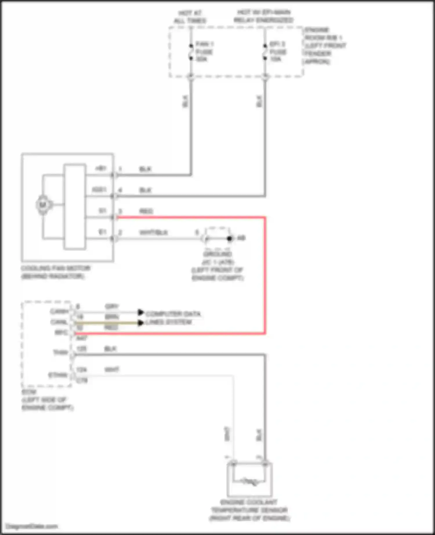 Corolla Toyota XII (2018-2024): 2.0l, cooling fan circuit, sedan
