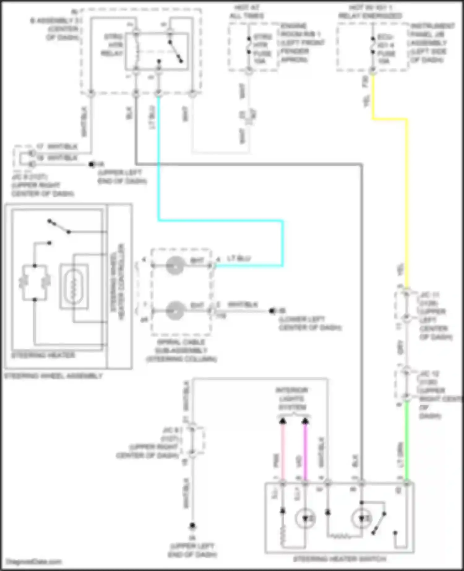 Corolla Toyota XII (2018-2024): Heated steering wheel circuit, sedan