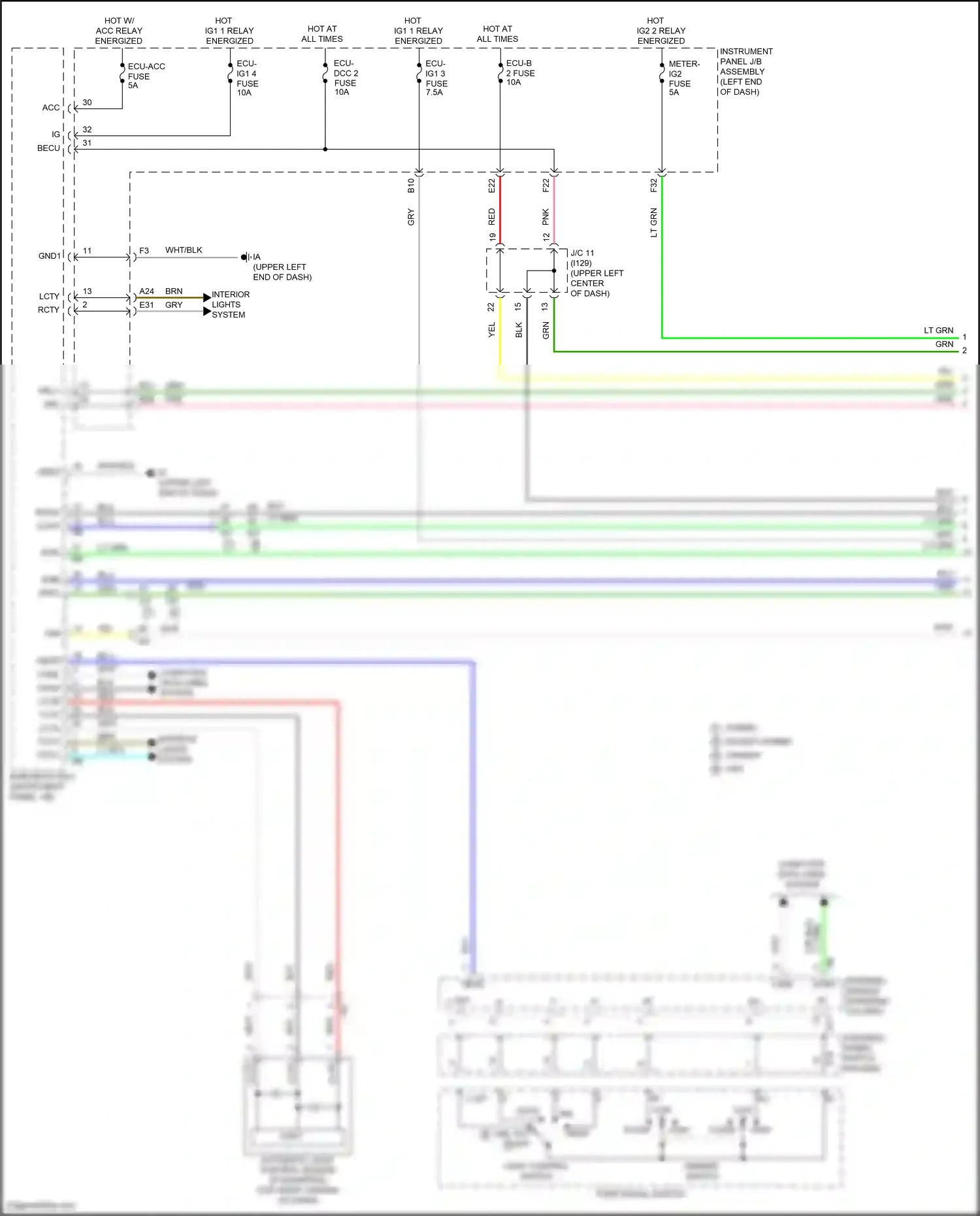 Toyota Corolla XII (2018-2024) automatic light control sensor wiring diagram  (2 of 2)