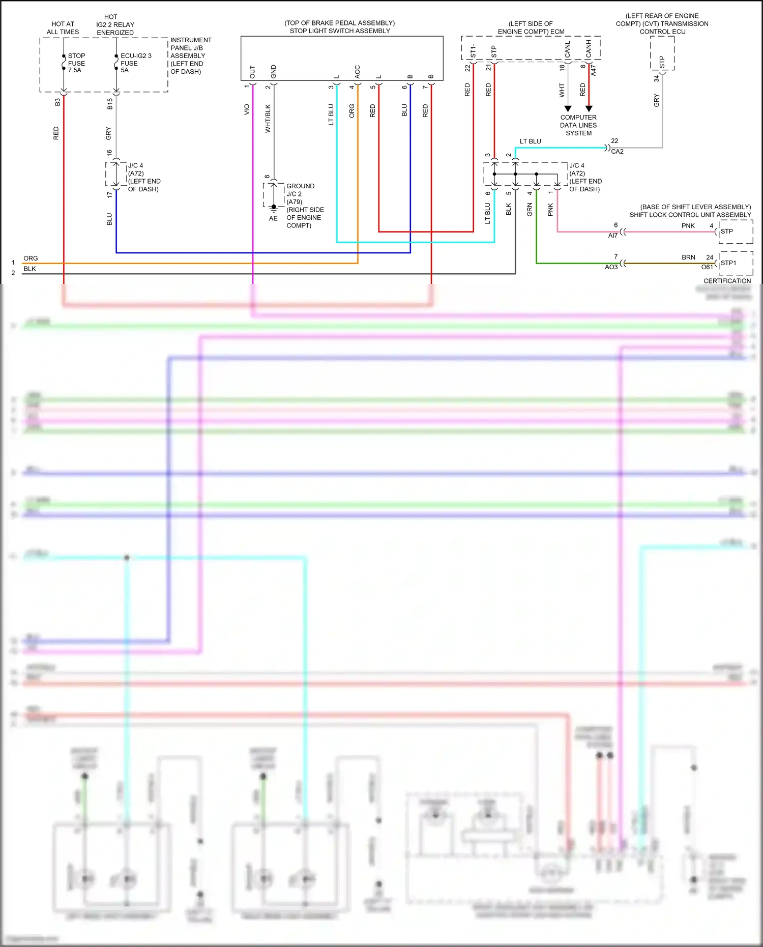 Toyota Corolla XII (2018-2024) computer data lines system wiring diagram  (63 of 153)