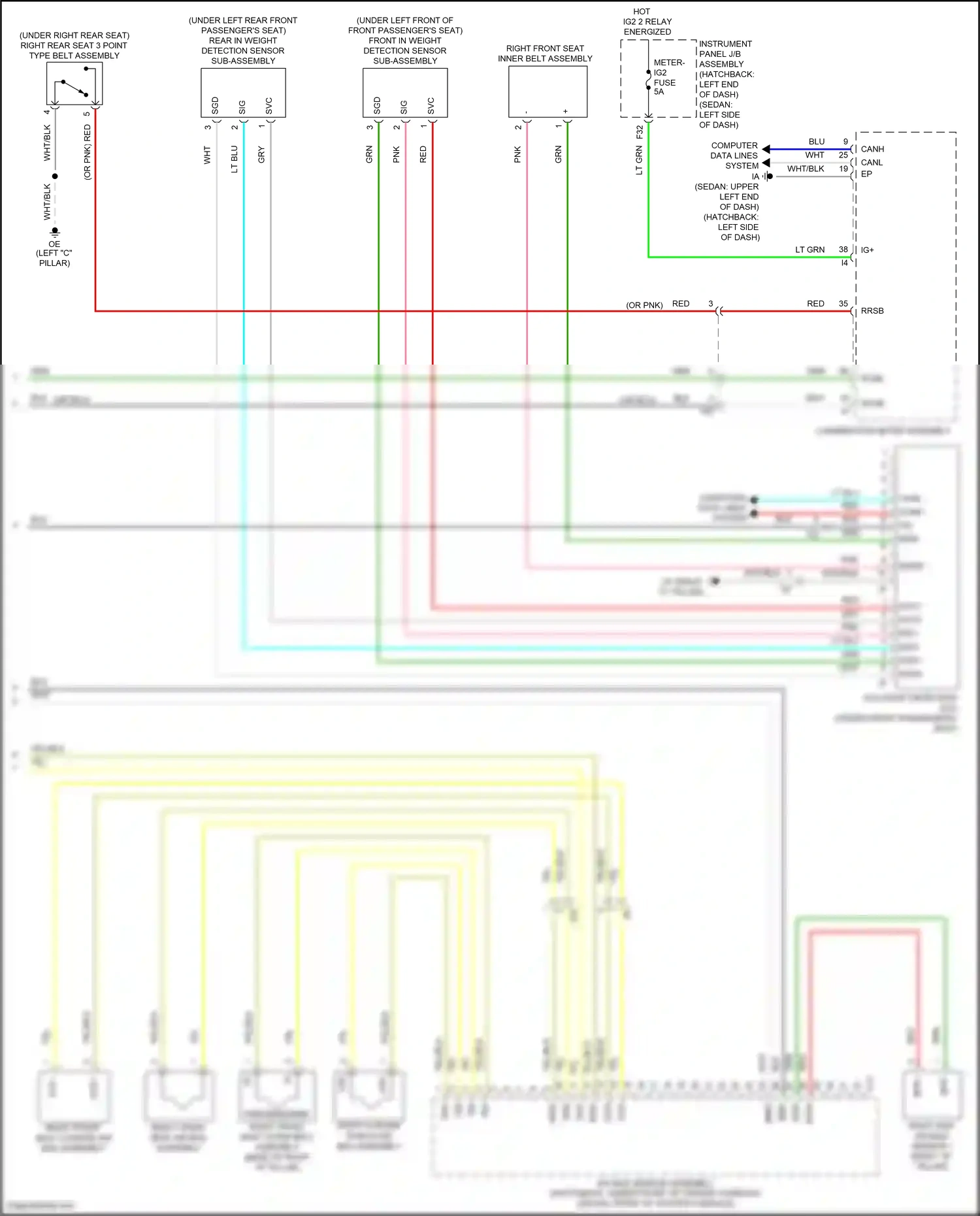 Toyota Corolla XII (2018-2024) computer data lines system wiring diagram  (60 of 153)