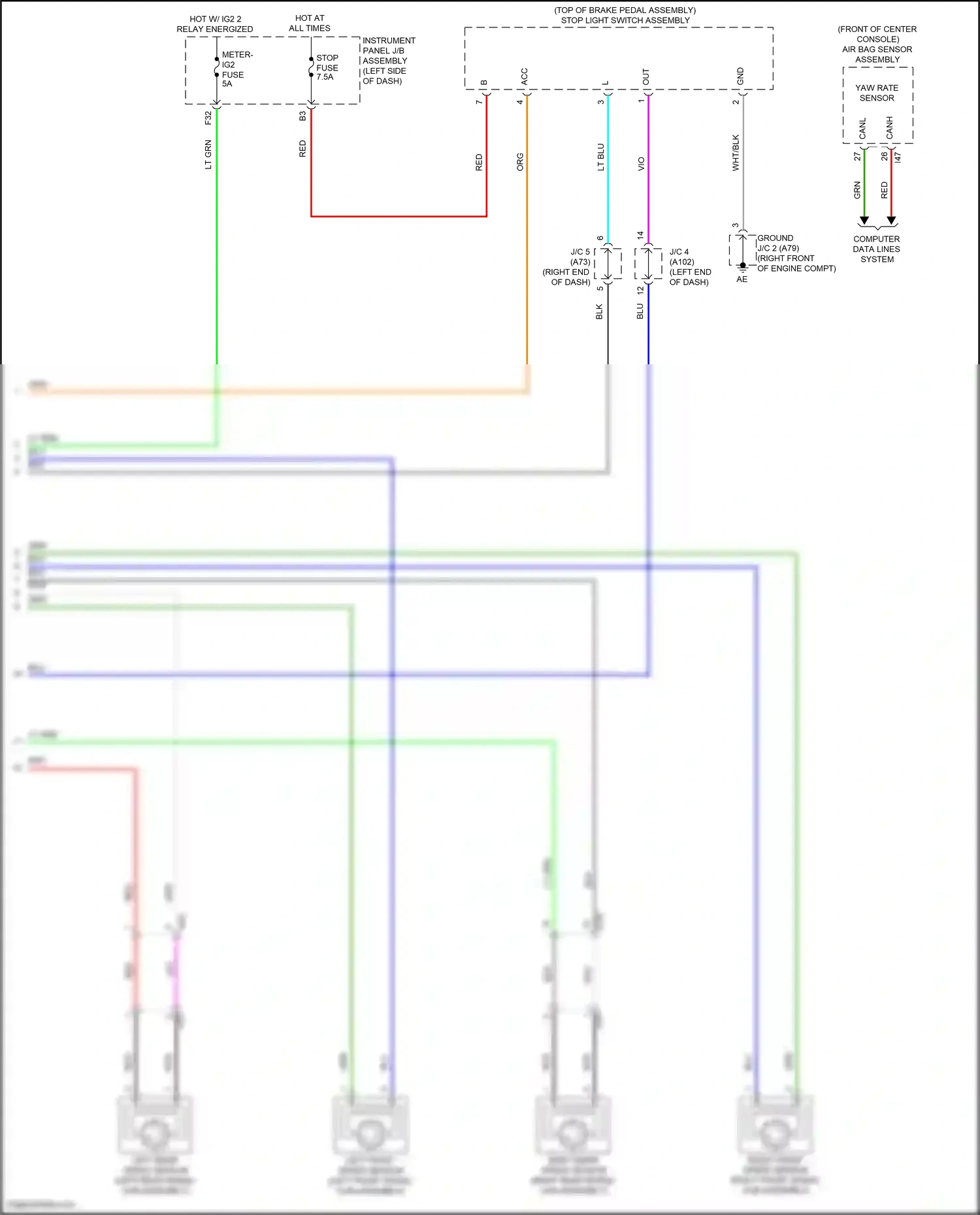 Toyota Corolla XII (2018-2024) computer data lines system wiring diagram  (12 of 153)
