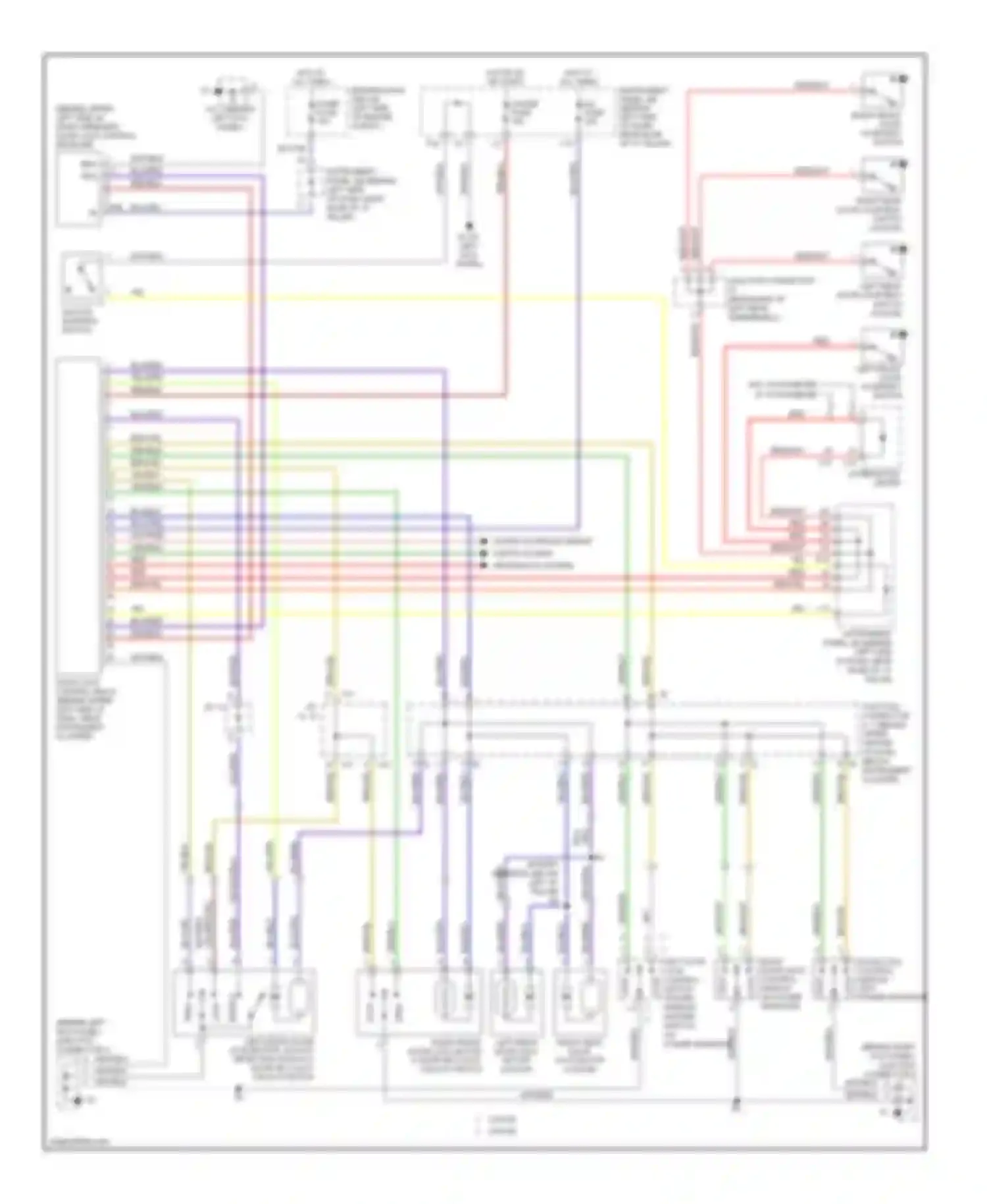 Echo Toyota I (1999-2005): Power door locks circuit, with keyless entry