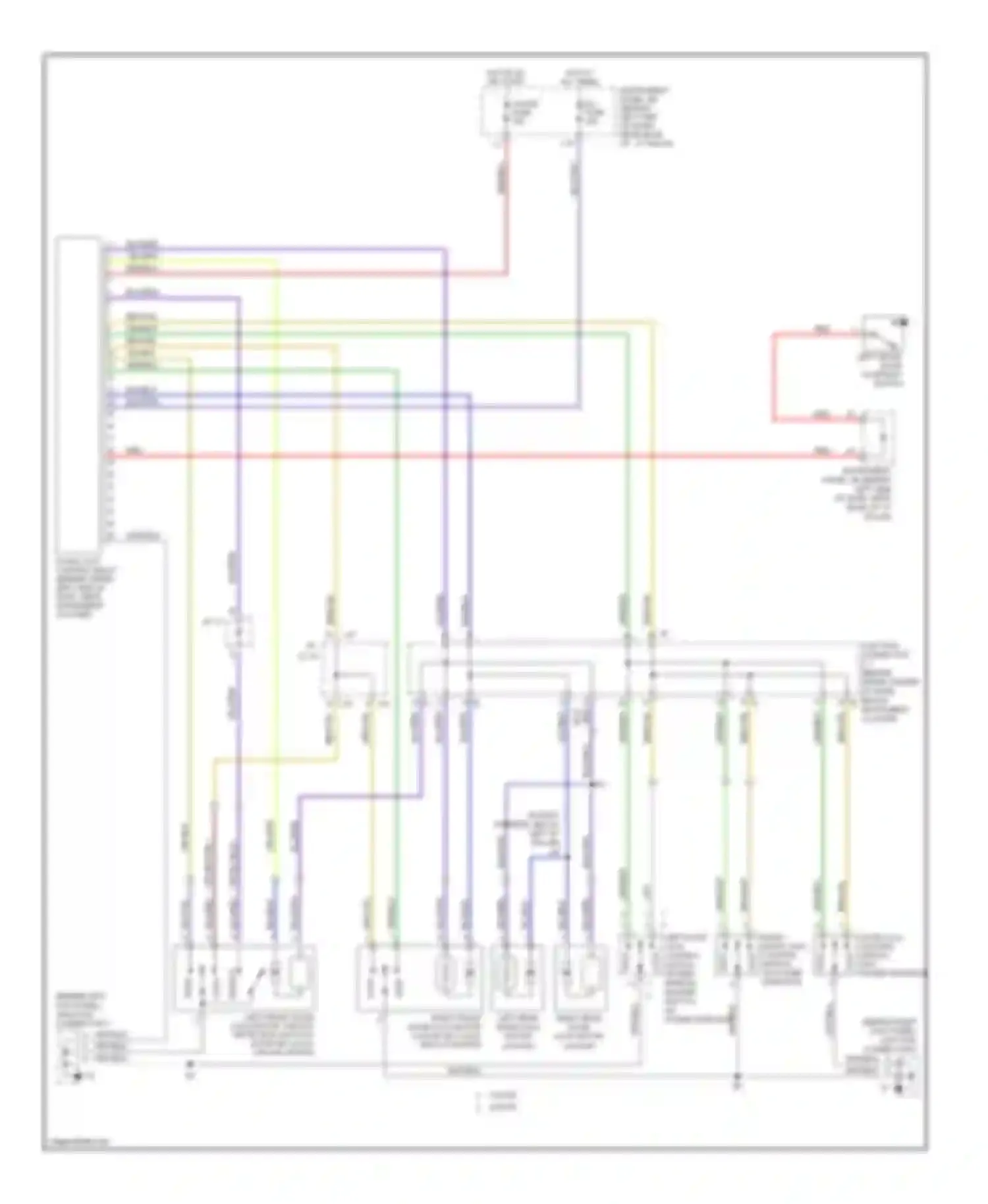 Echo Toyota I (1999-2005): Power door locks circuit, without keyless entry