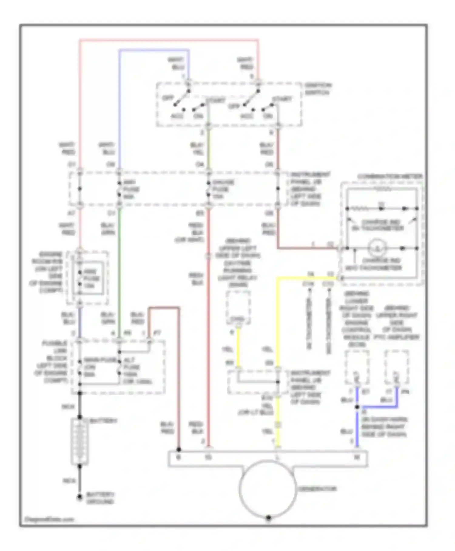 Echo Toyota I (1999-2005): Charging circuit