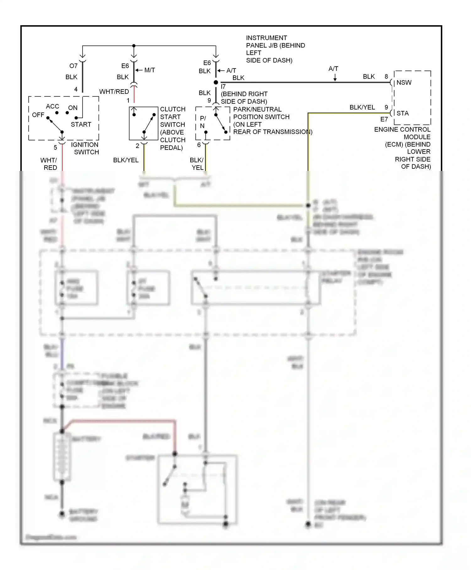 Toyota Echo I (1999-2005) engine control module (ecm) (behind lower right side of dash) wiring diagram  (6 of 7)