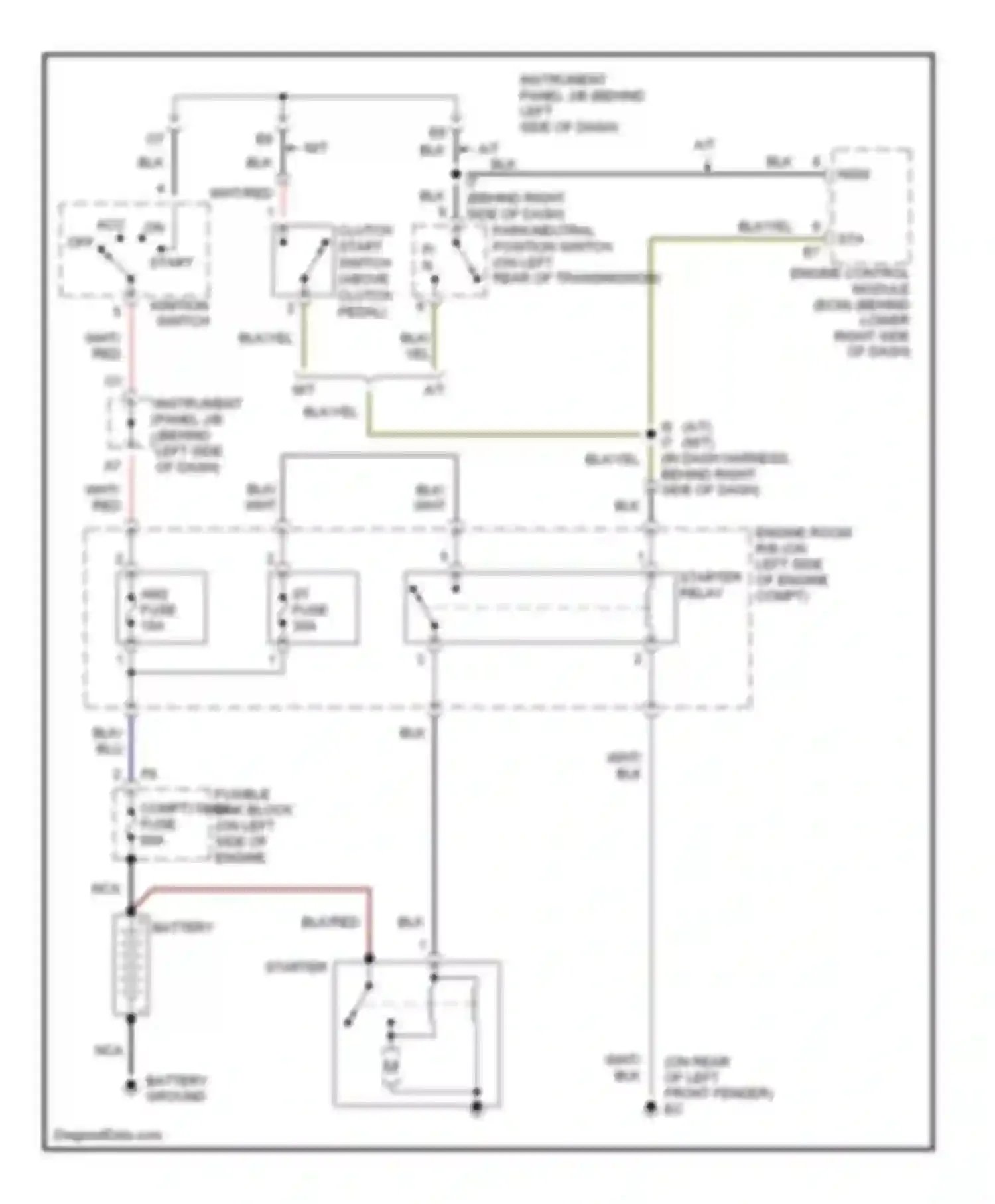 Wiring diagram ignition switch for Toyota Echo I (1999-2005) (7 of 9)