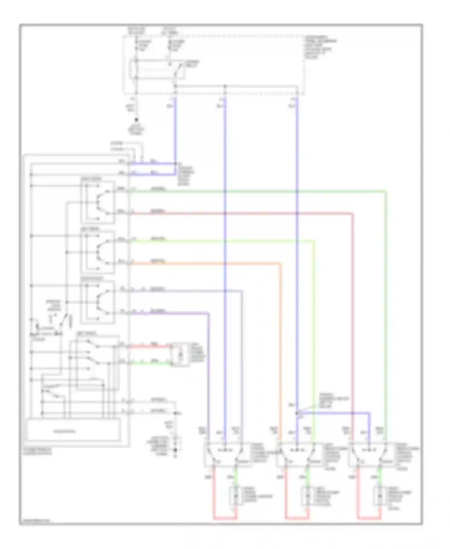 Wiring diagram right front power window motor for Toyota Echo I (1999-2005) (1 of 1)