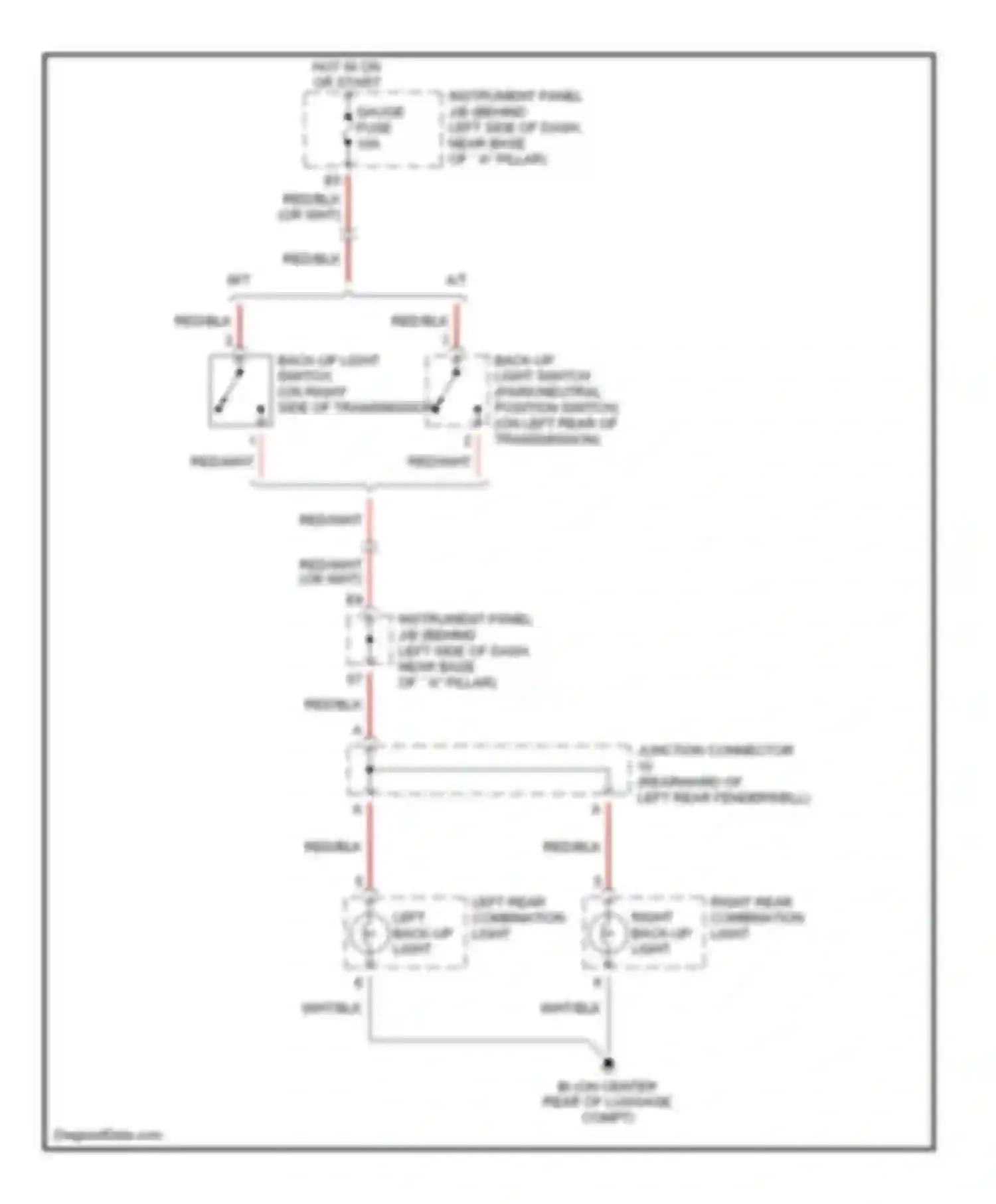 Wiring diagram right rear combination light for Toyota Echo I (1999-2005) (1 of 3)
