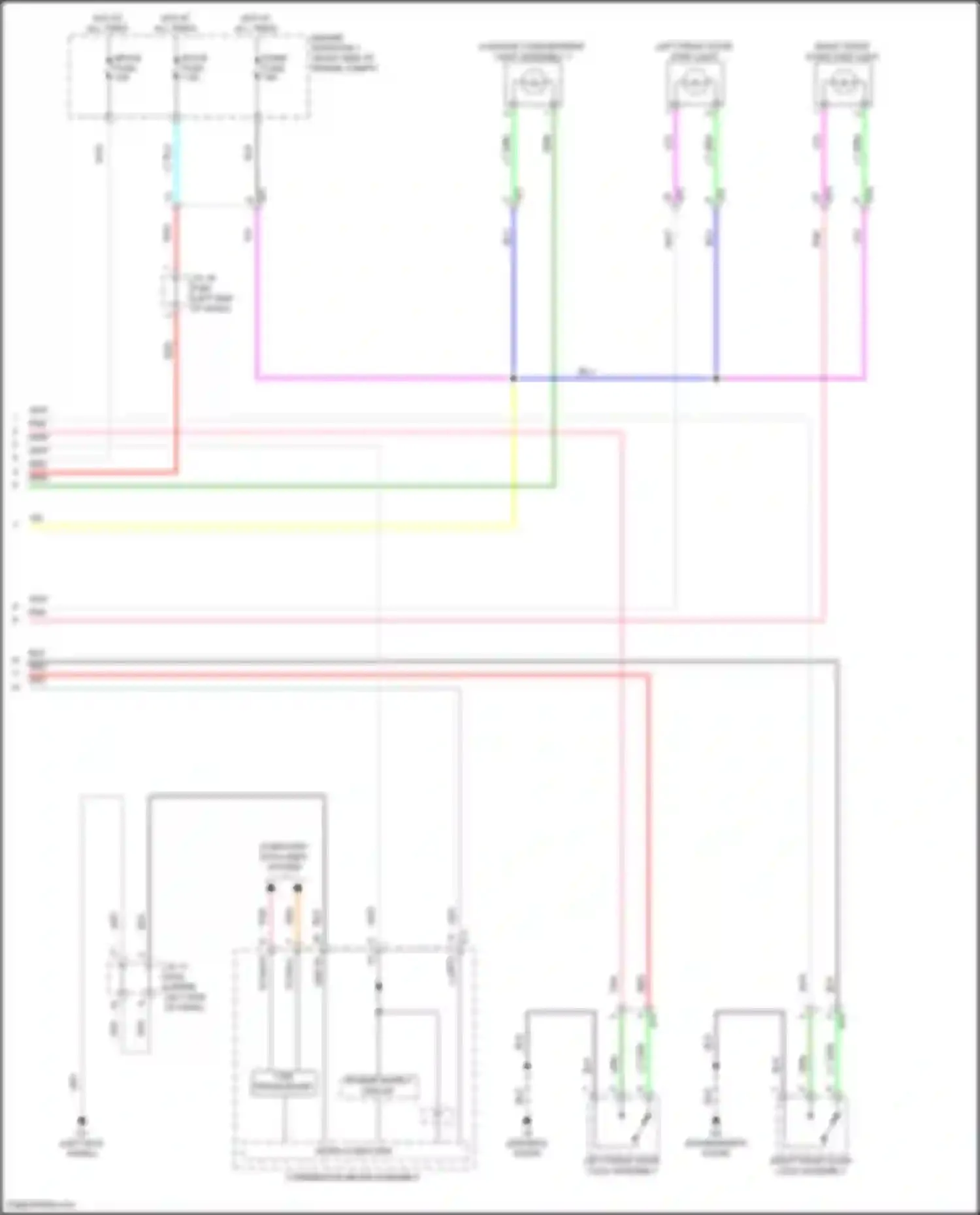 GR86 Toyota I (2021-2024): Courtesy lamps circuit (2 of 2)