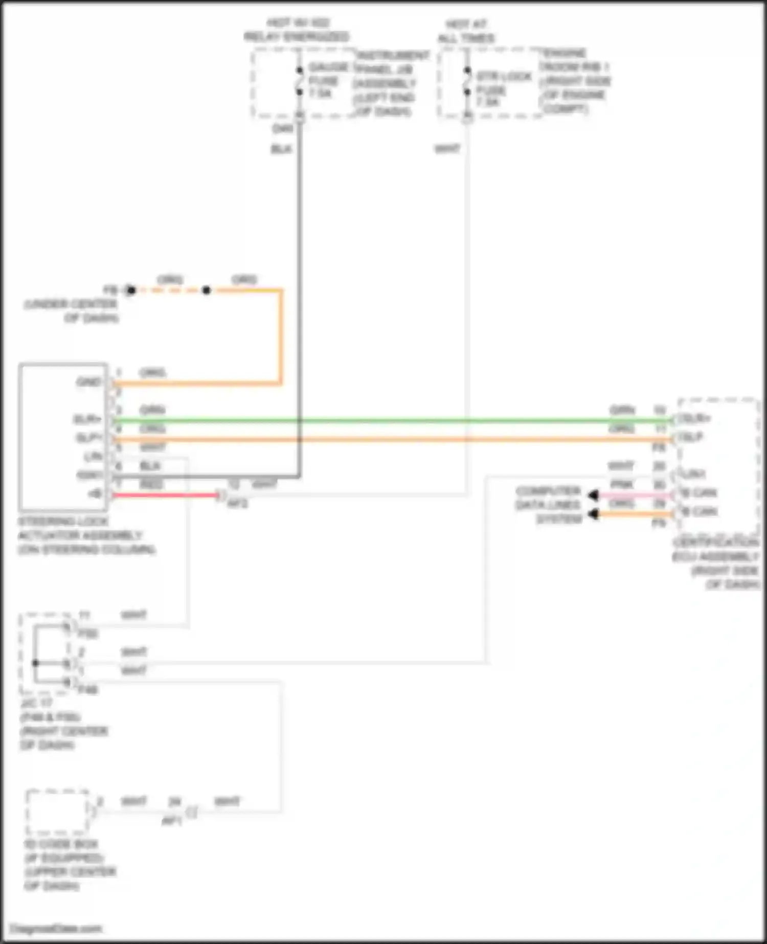 GR86 Toyota I (2021-2024): Steering column circuit